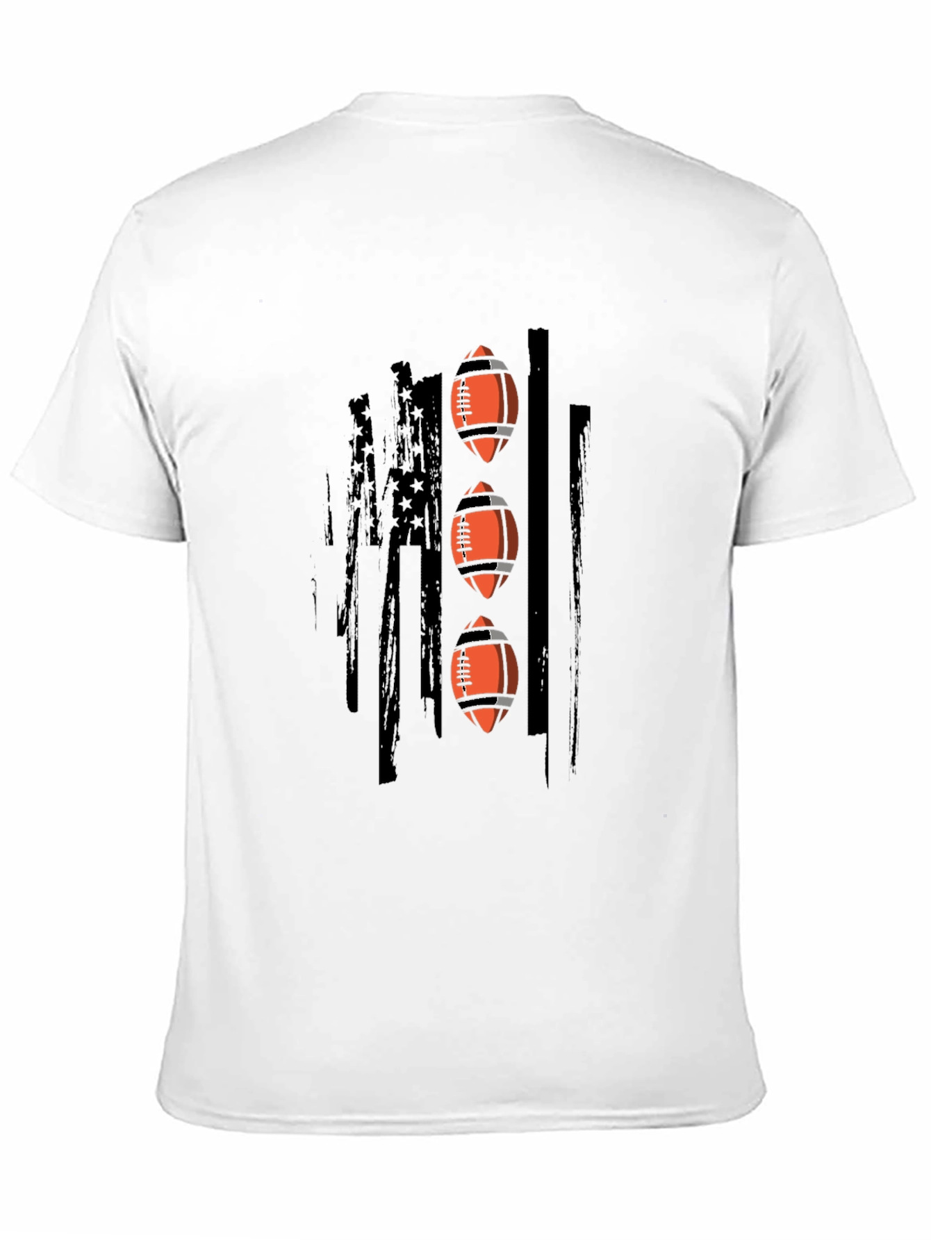 Football American Flag Graphic Tee