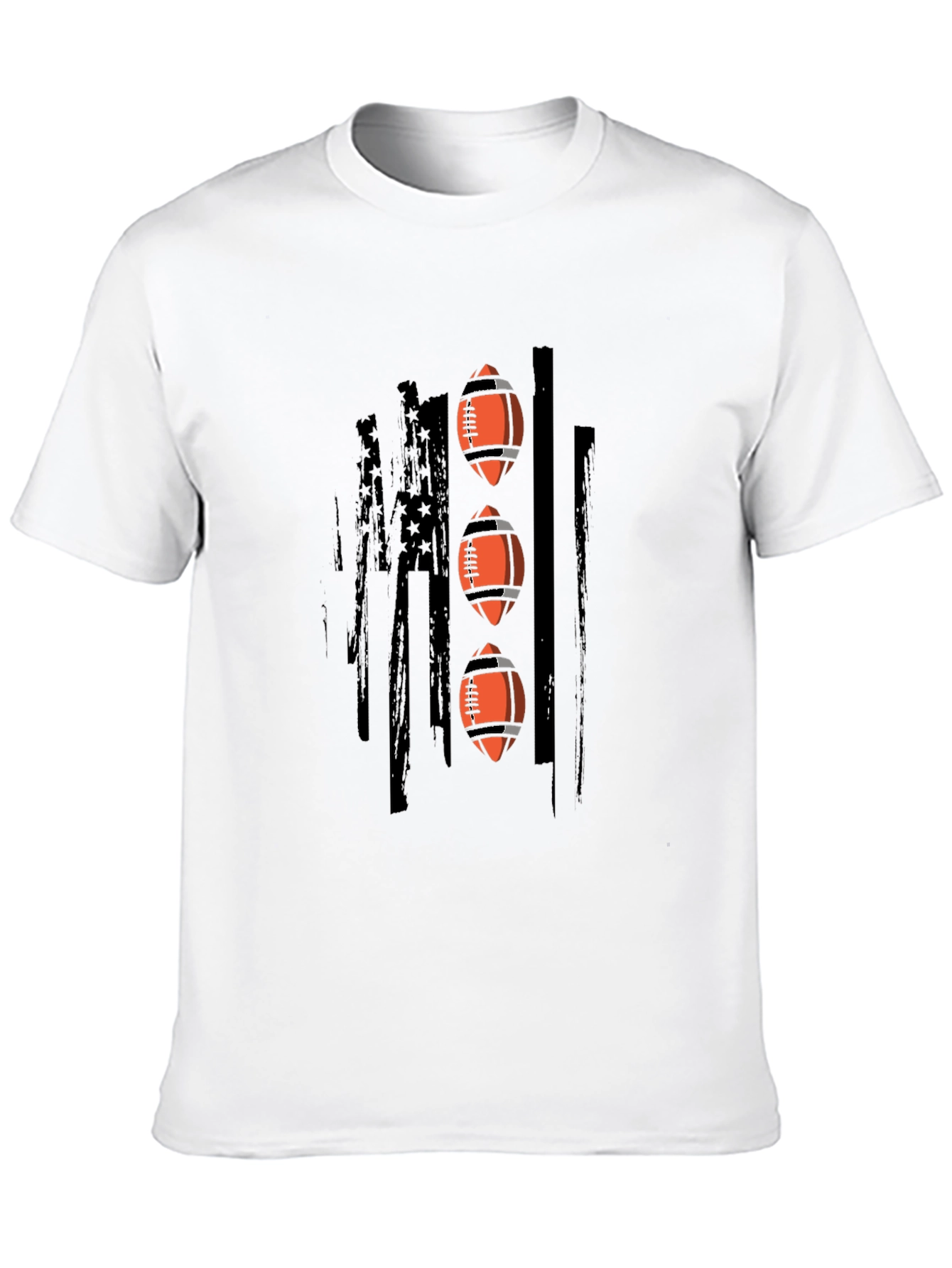 Football American Flag Graphic Tee