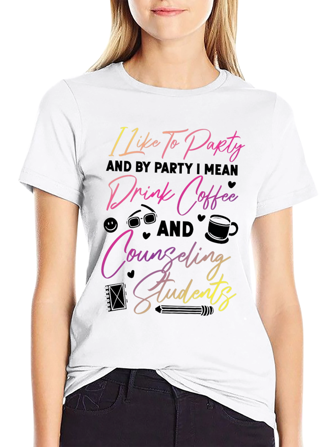Counseling Students T-Shirt: Party Coffee & Support