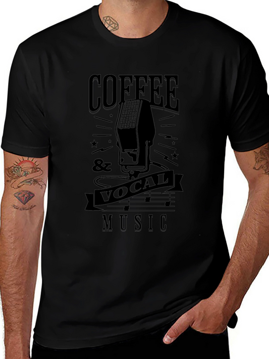 Coffee & Vocal Music Graphic T-Shirt