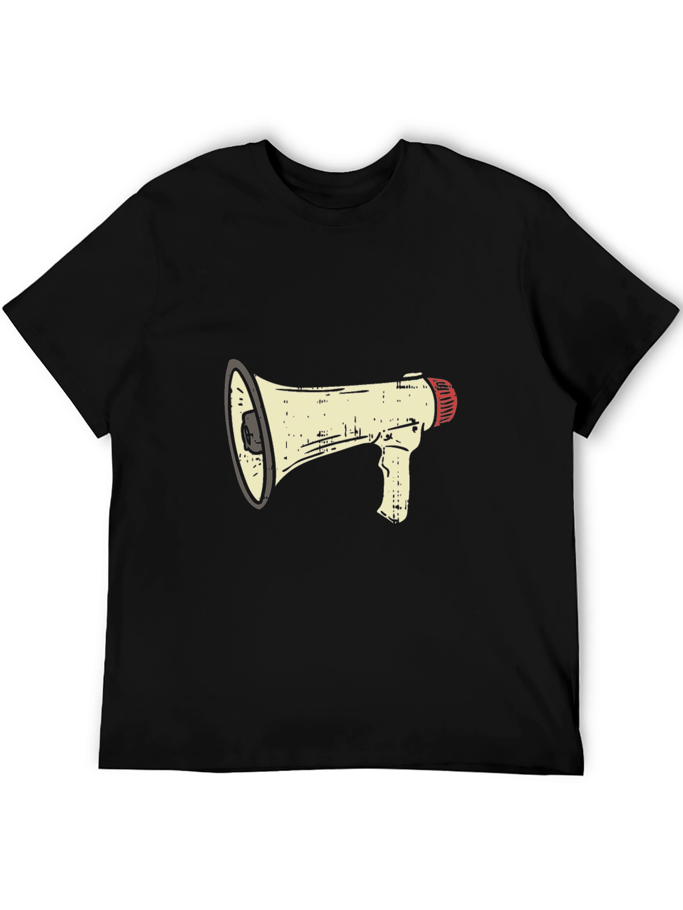 Megaphone Graphic Tee - Black Cotton Comfort