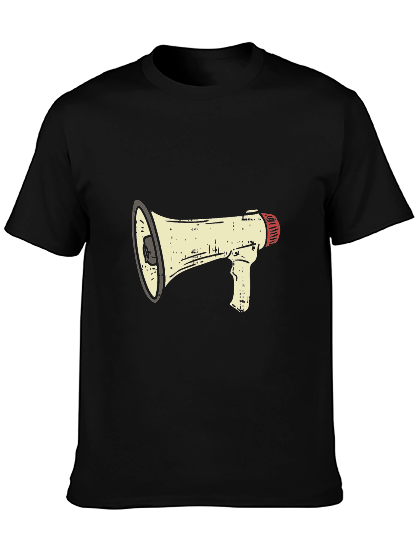 Megaphone Graphic Tee - Black Cotton Comfort