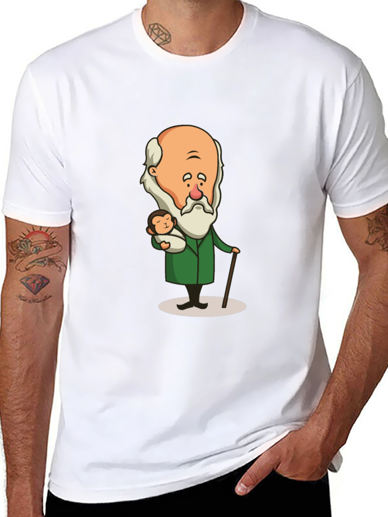 Charles Darwin & Ape Evolution T-Shirt