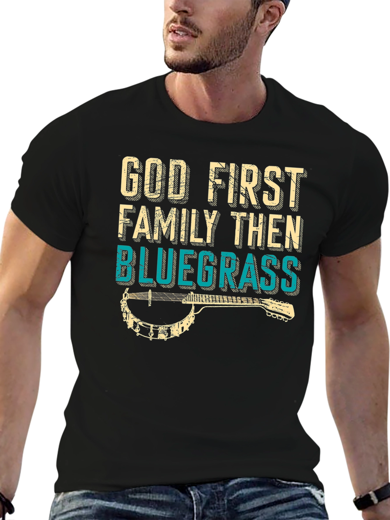 God First Family Then Bluegrass T-Shirt