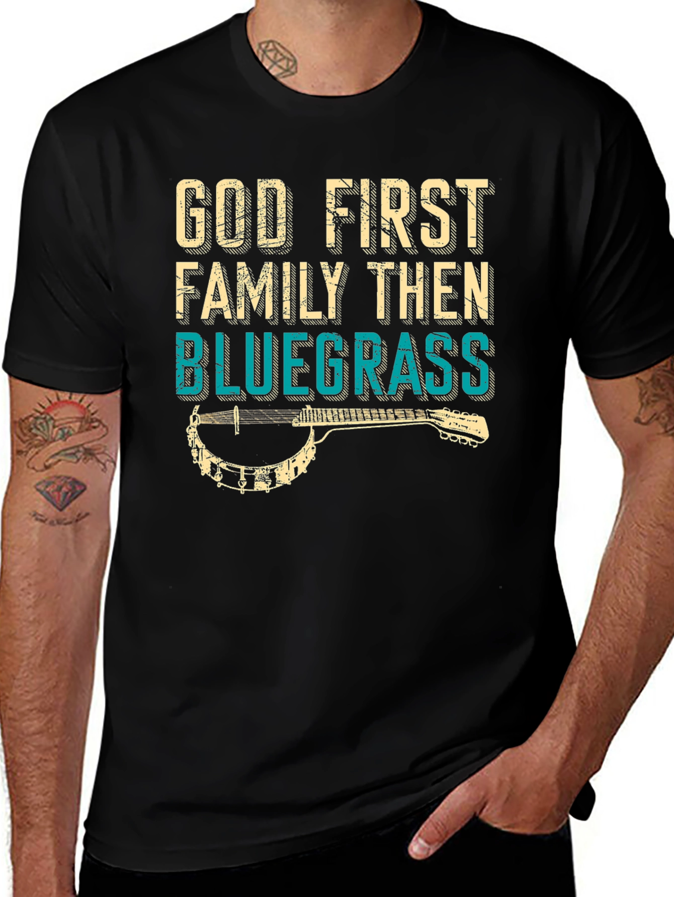 God First Family Then Bluegrass T-Shirt