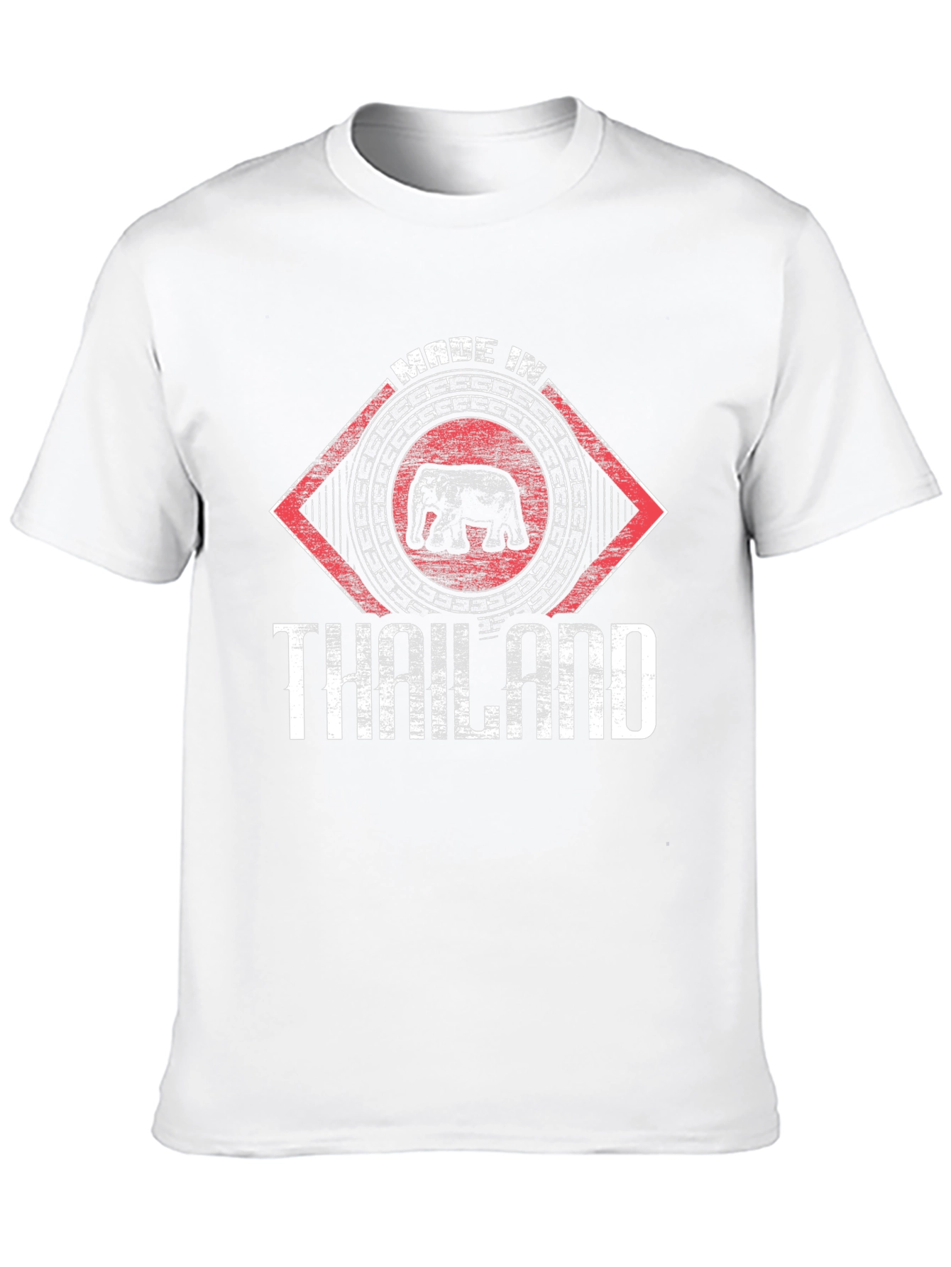 Made in Thailand Elephant Graphic Black T-Shirt