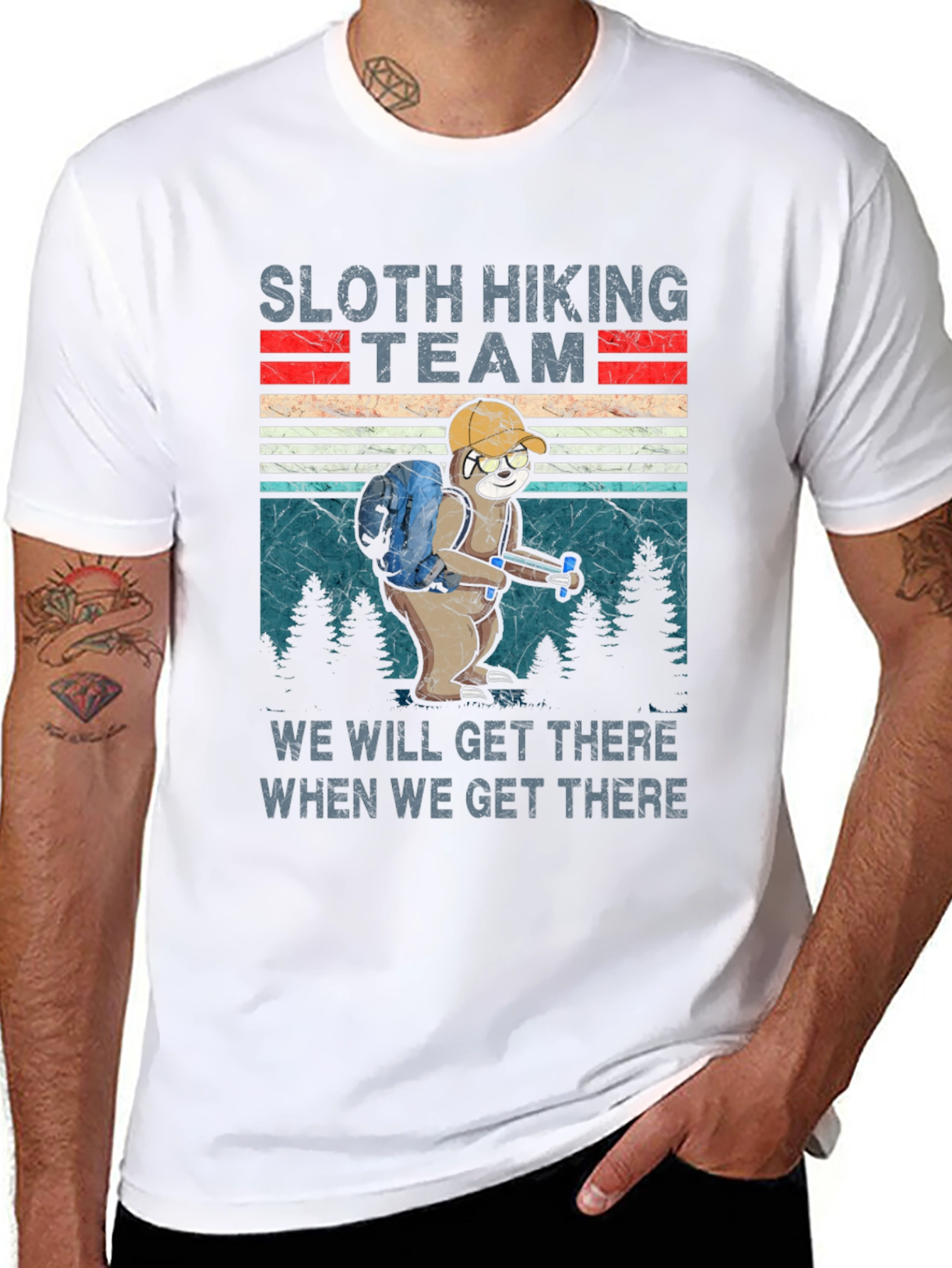 Sloth Hiking Team T-Shirt: We Will Get There