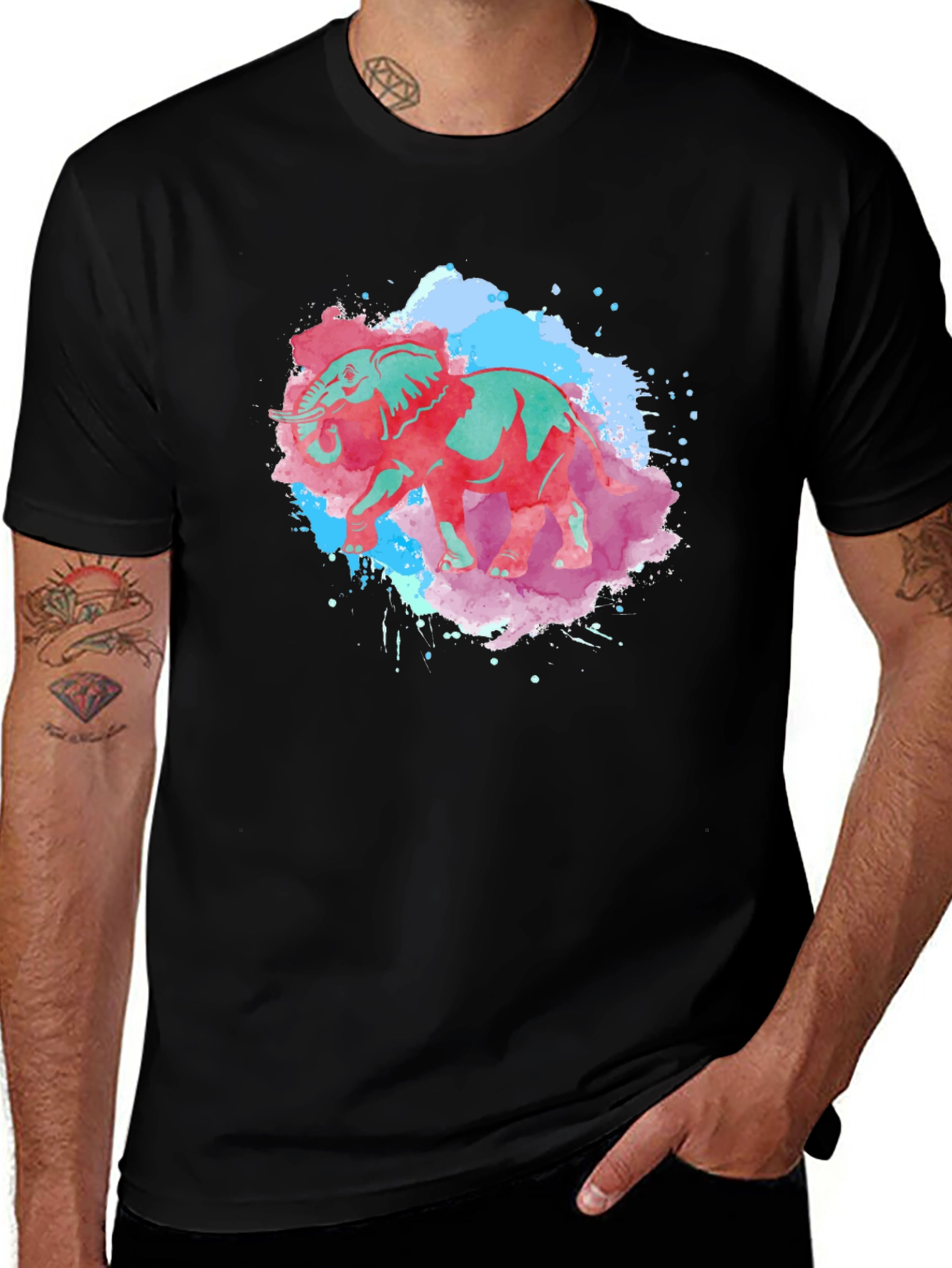 Watercolor Elephant Graphic Tee