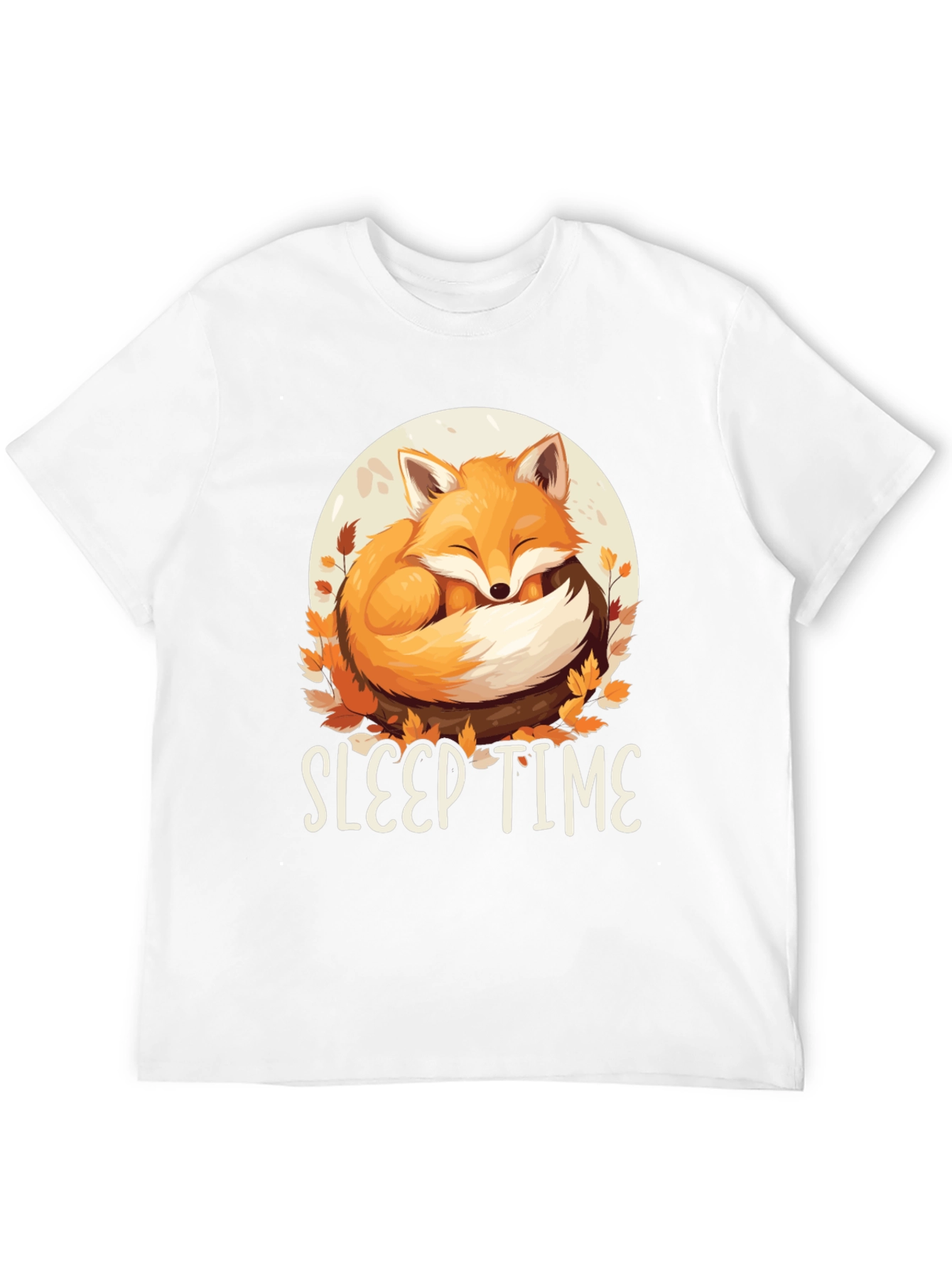 Sleep Time Fox T-Shirt - Cute Animal Design