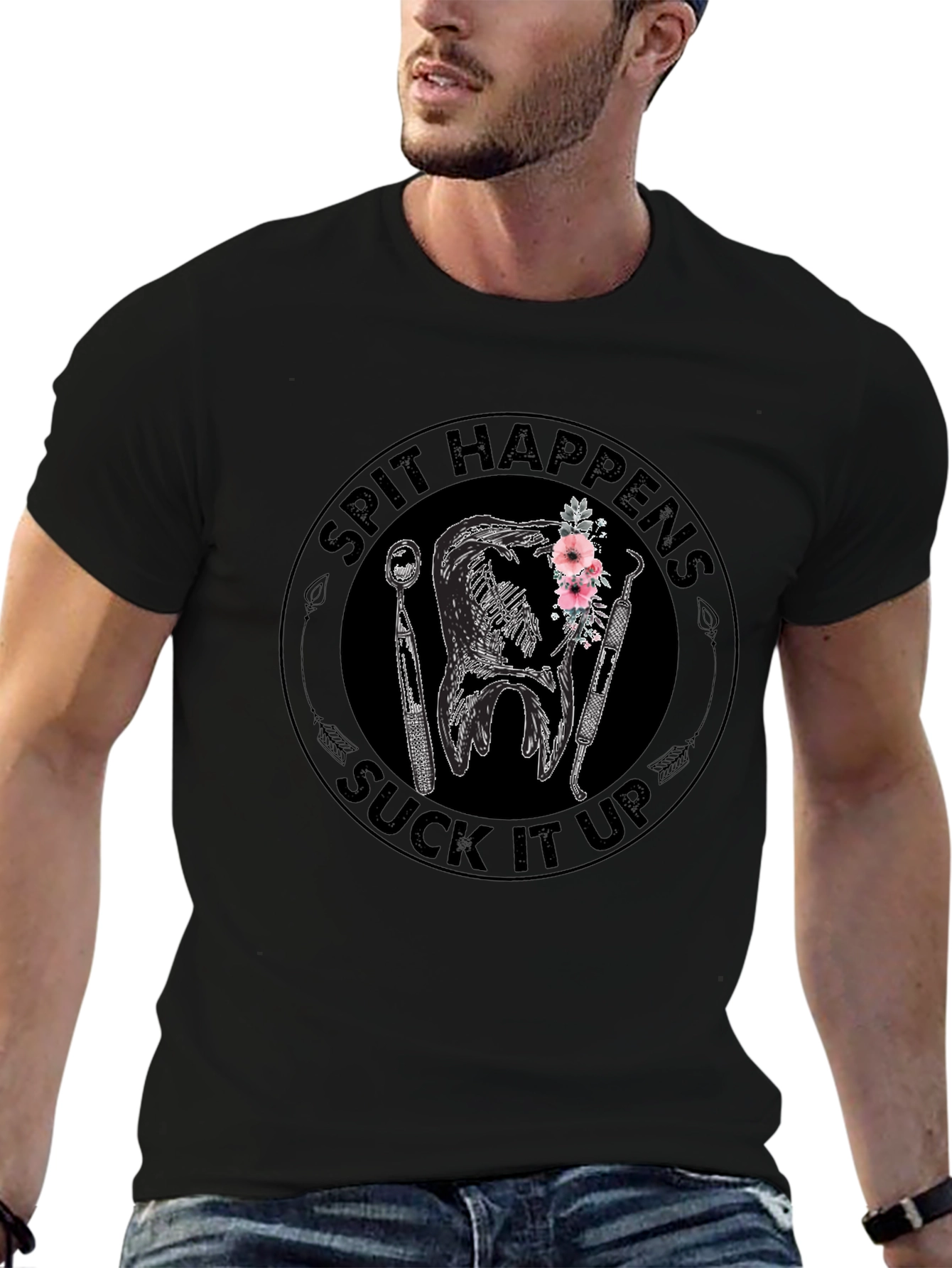 Spit Happens Suck It Up Graphic Tee