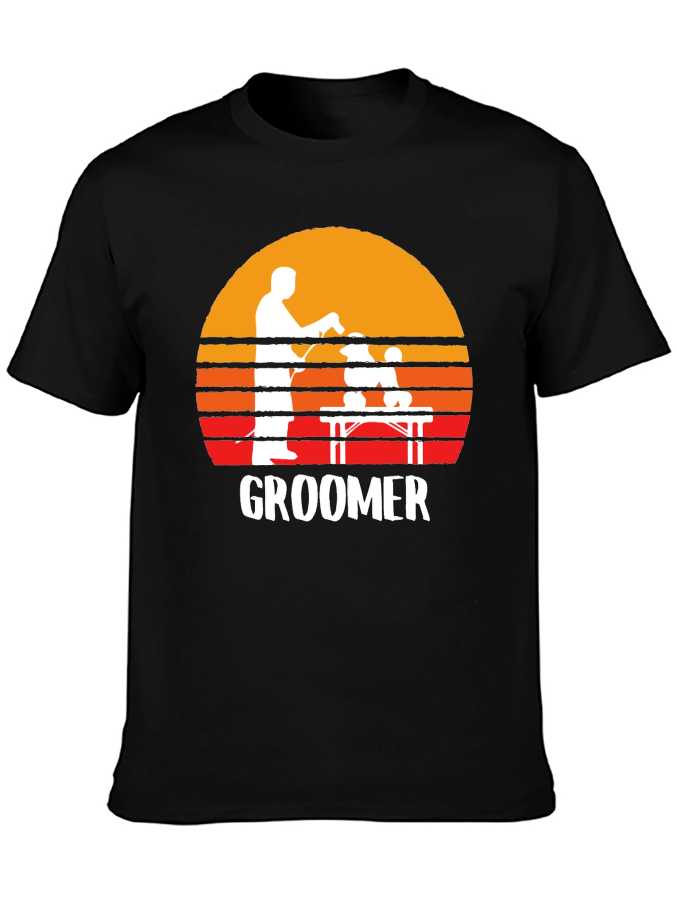 Retro Groomer T-Shirt: Pet Grooming Tee