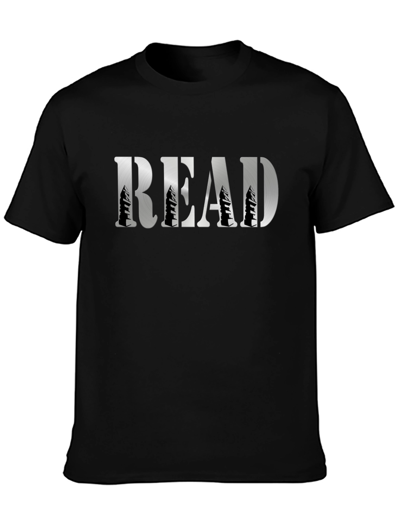 Read Forest Graphic Tee - Black Cotton T-Shirt