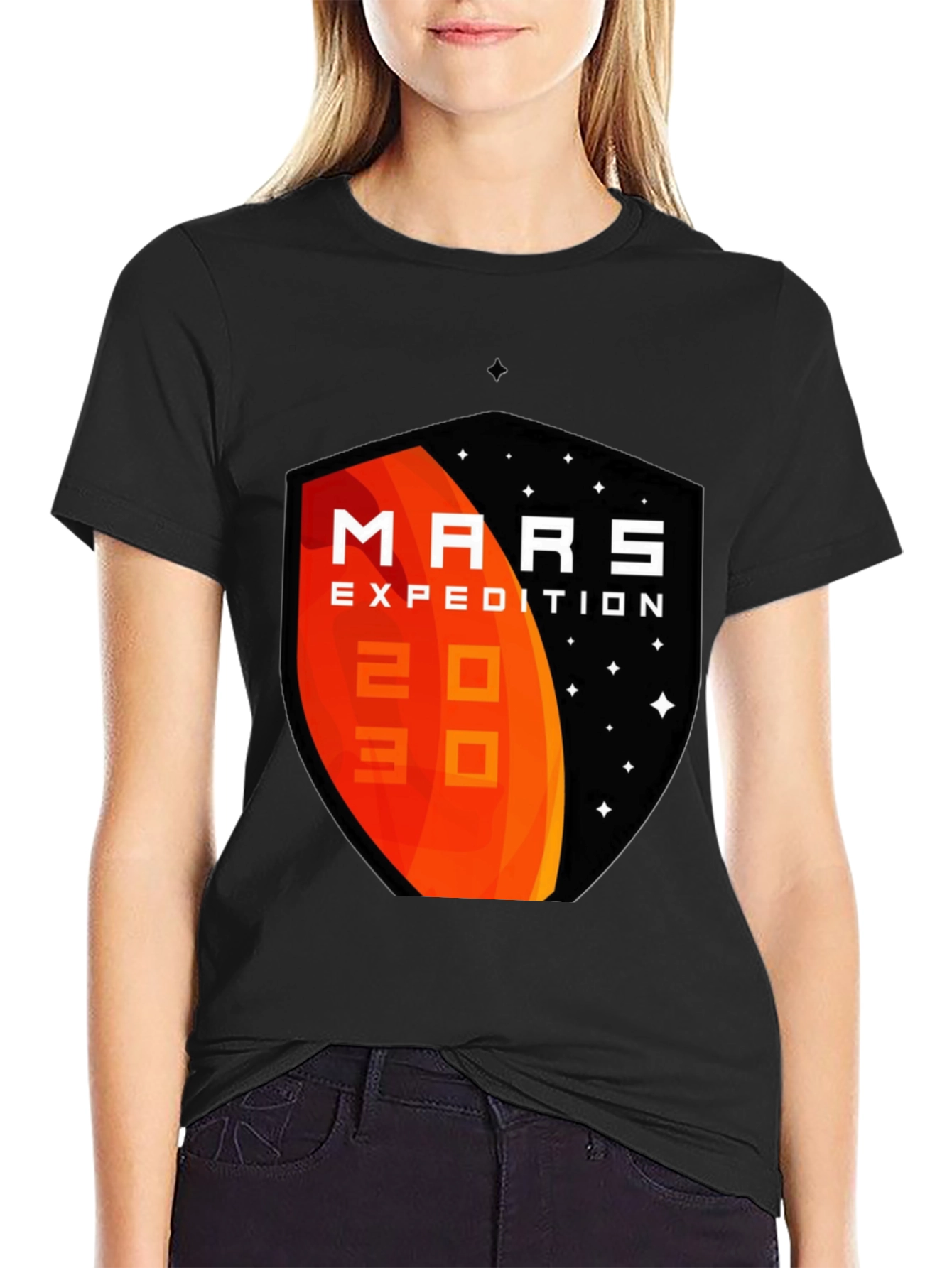 Mars Expedition 2030 Black T-Shirt