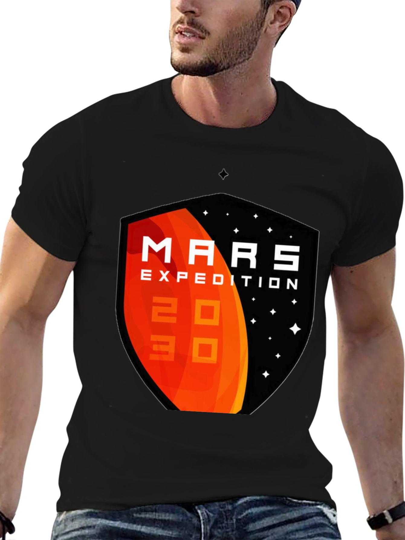 Mars Expedition 2030 Black T-Shirt