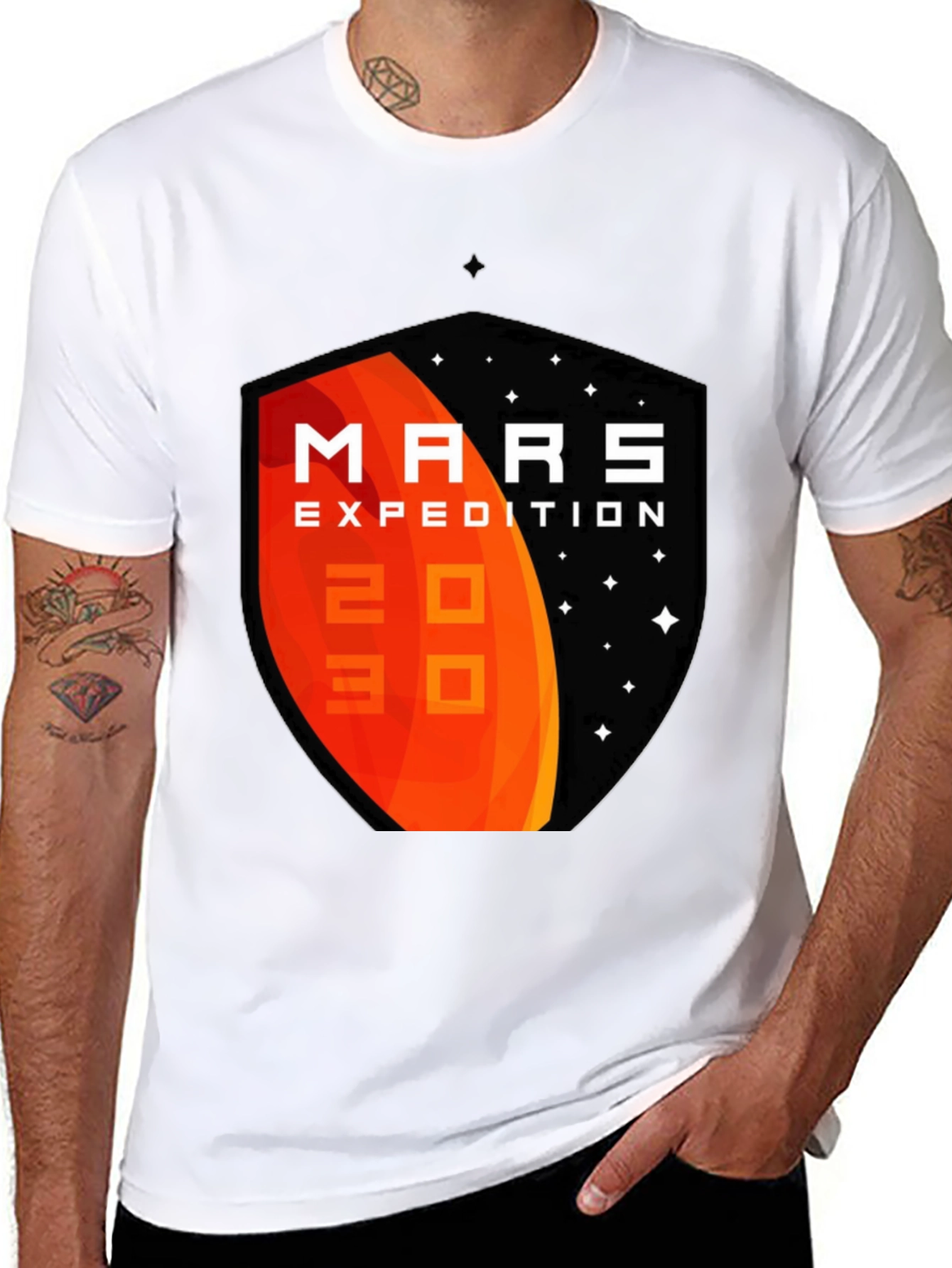 Mars Expedition 2030 Black T-Shirt
