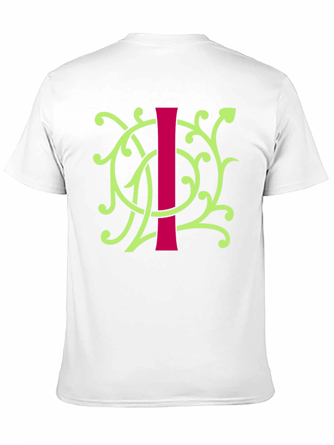 Floral Initial I Graphic Tee - Unique Design