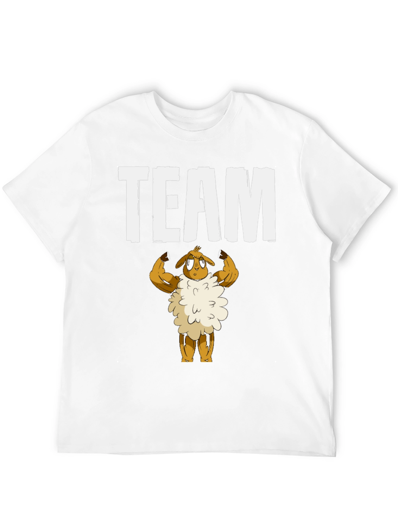 Team Sheep Muscle T-Shirt - Black Cotton Graphic Tee