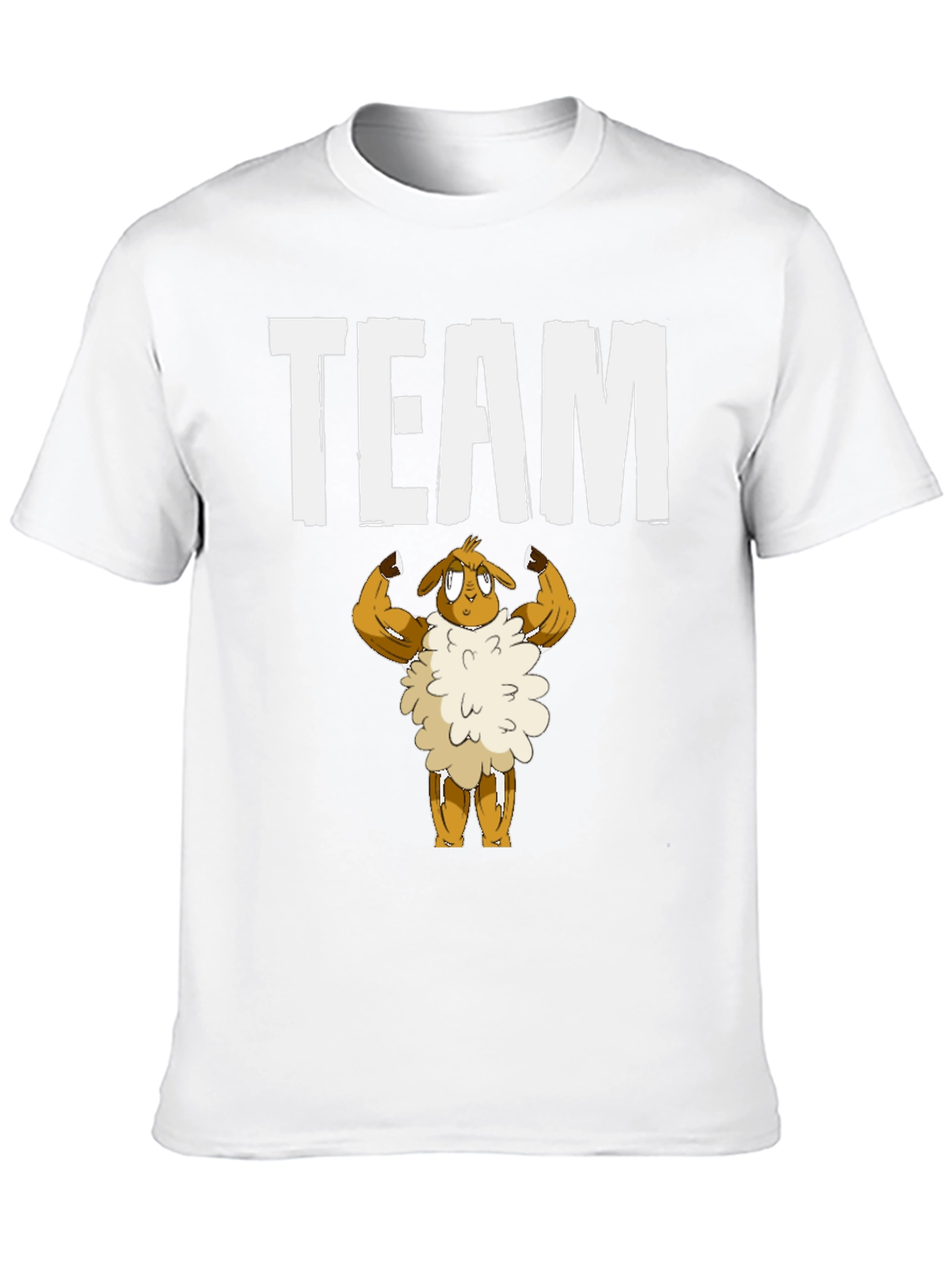 Team Sheep Muscle T-Shirt - Black Cotton Graphic Tee
