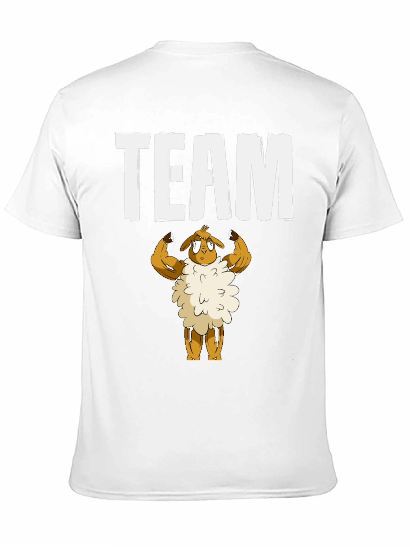 Team Sheep Muscle T-Shirt - Black Cotton Graphic Tee