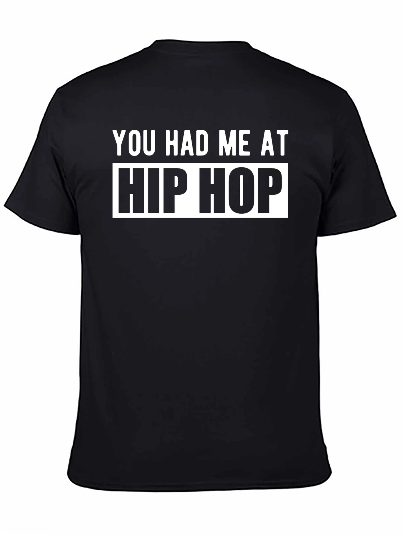Hip Hop Slogan Black Graphic Tee