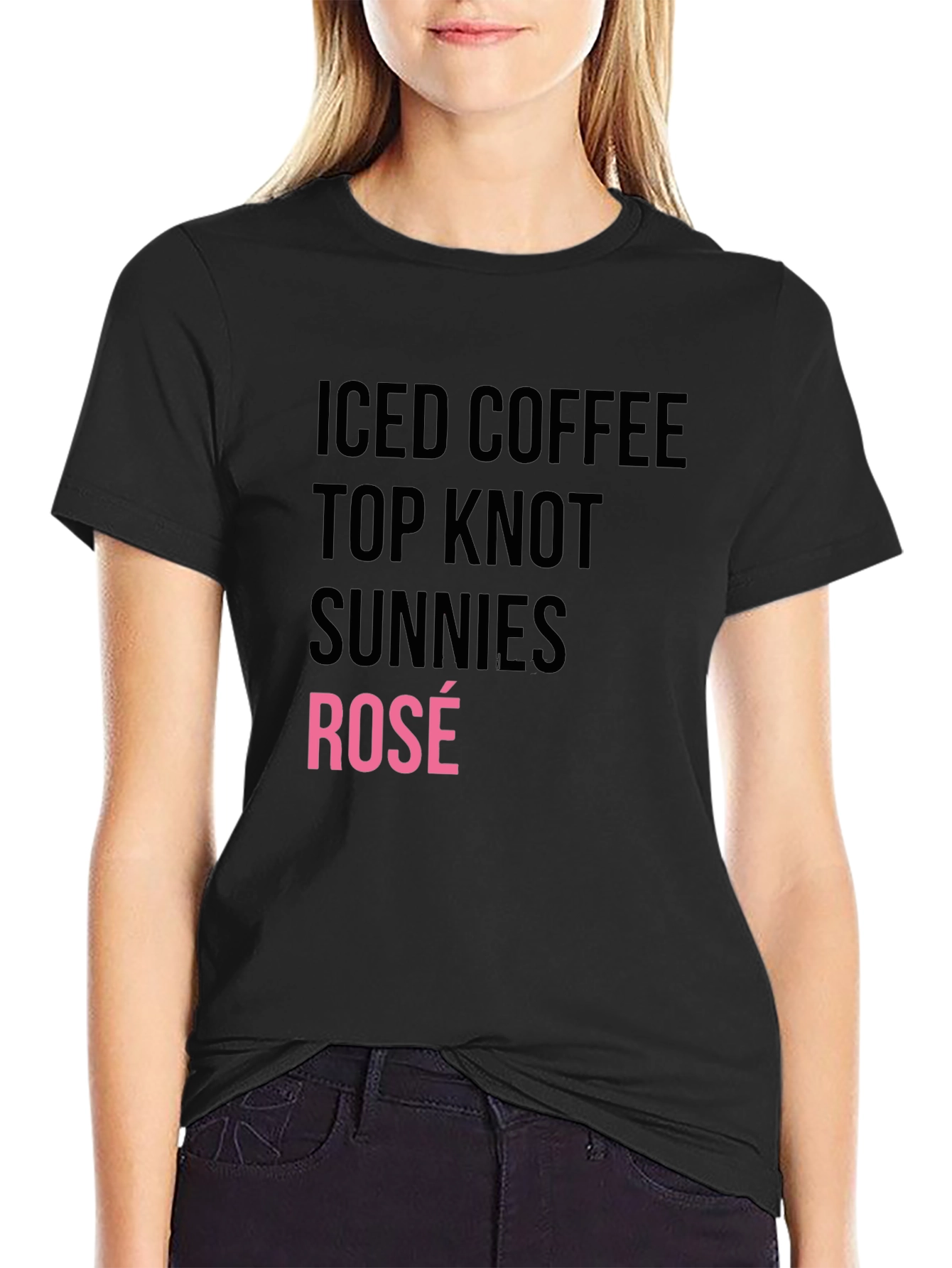 Iced Coffee Top Knot Sunnies Rosé T-Shirt