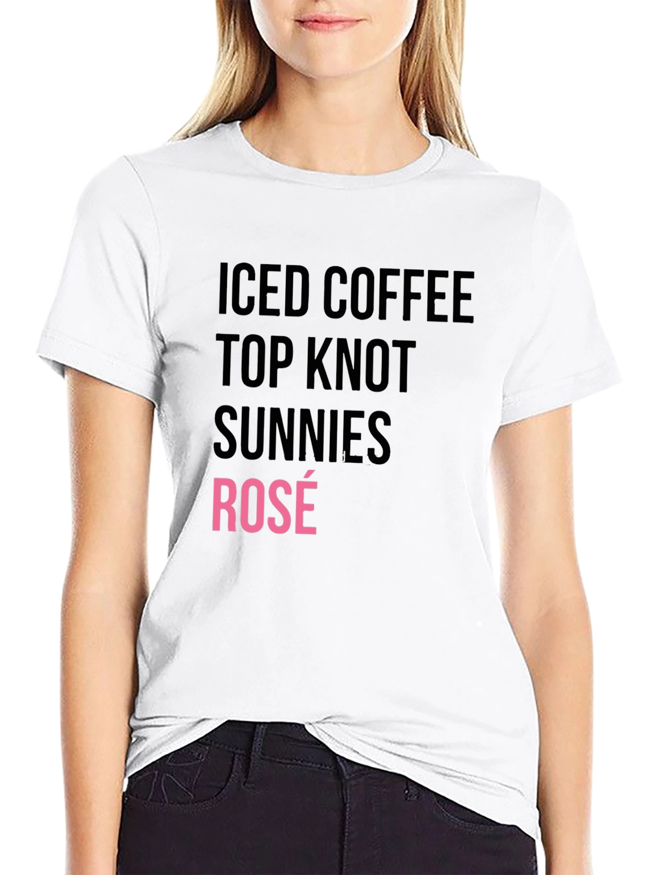 Iced Coffee Top Knot Sunnies Rosé T-Shirt