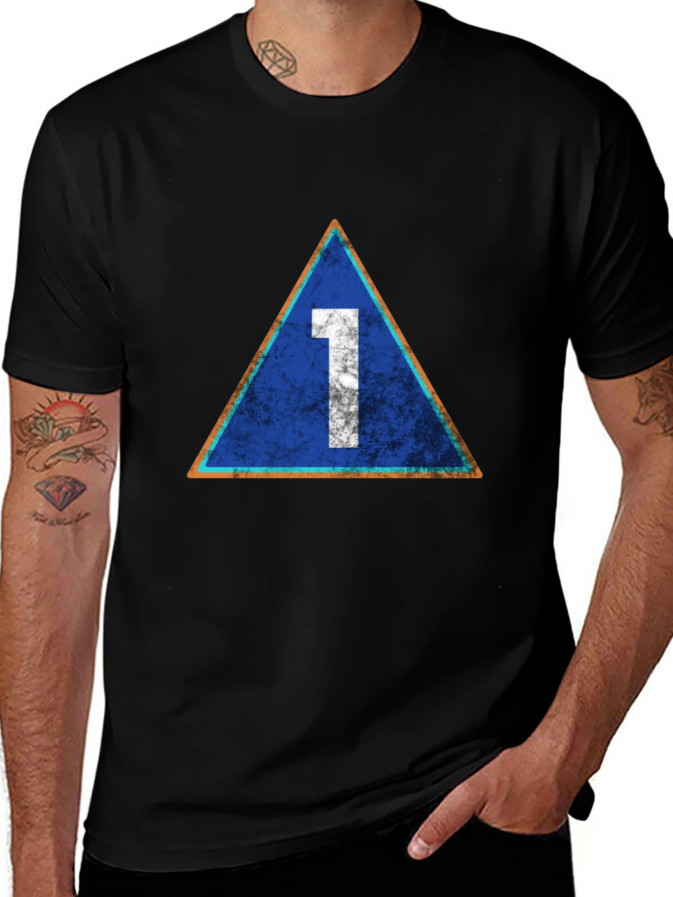 Retro Number 1 Graphic Tee - Casual Cotton T-Shirt