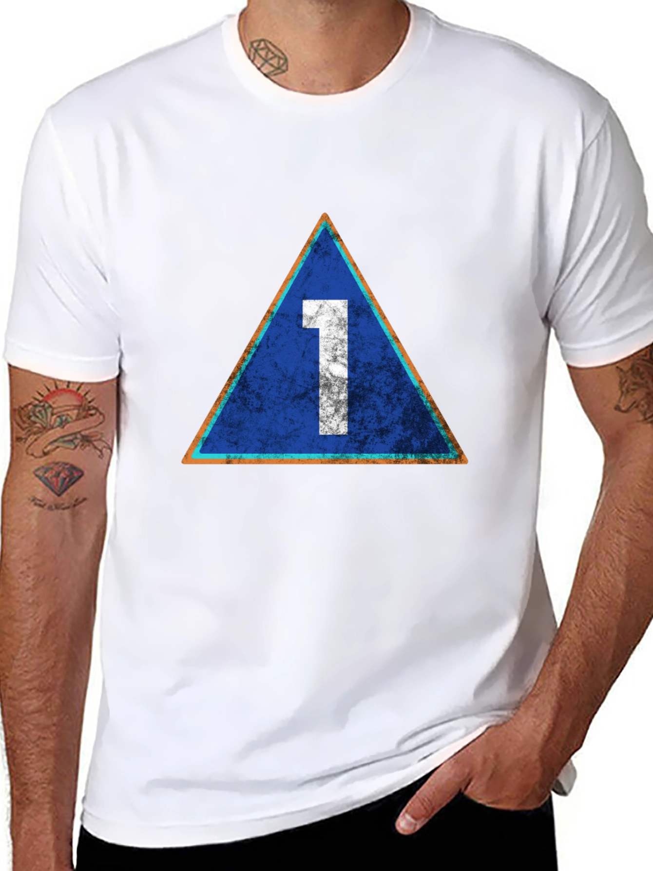 Retro Number 1 Graphic Tee - Casual Cotton T-Shirt
