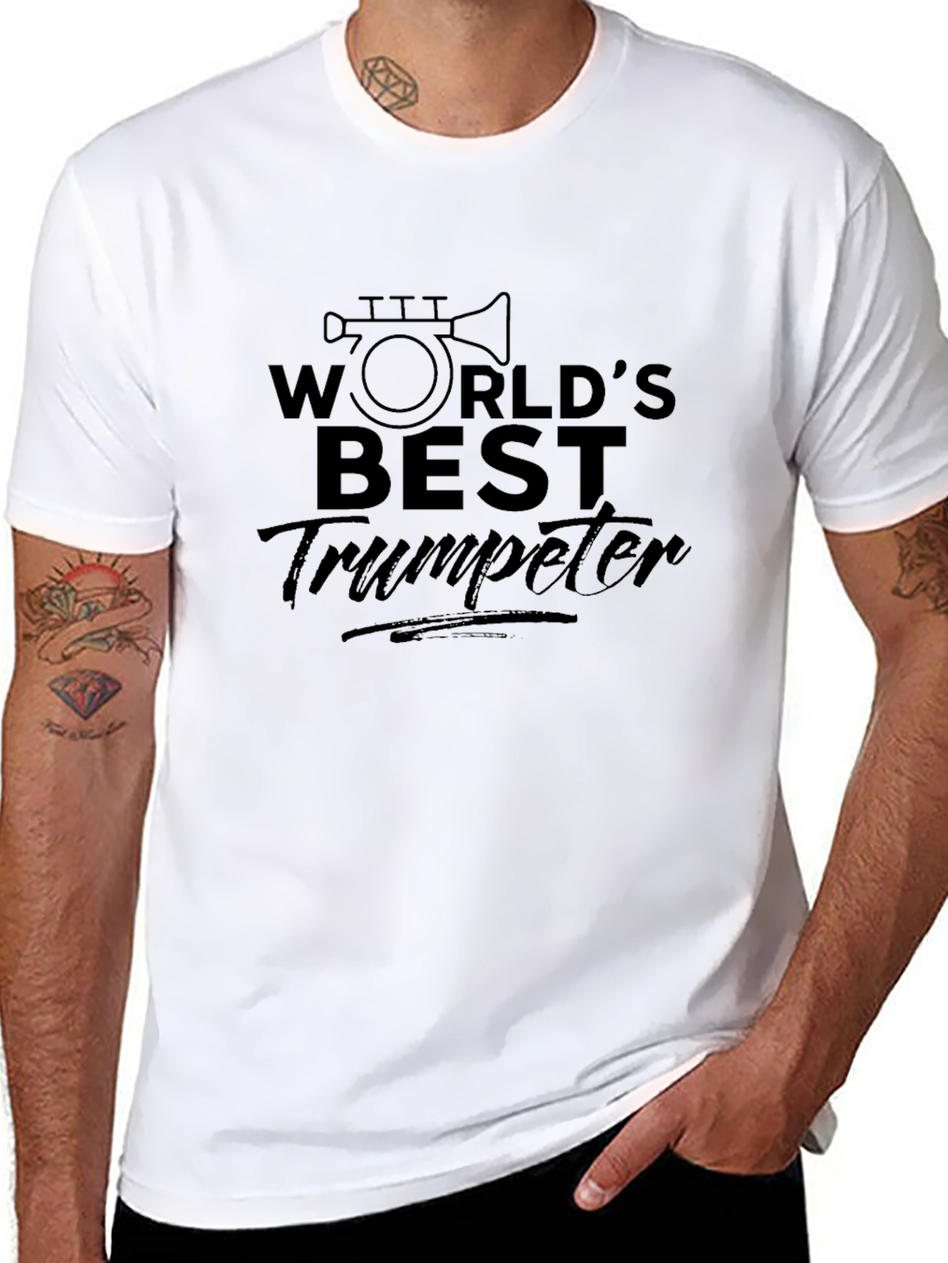 Worlds Best Trumpeter Black T-Shirt