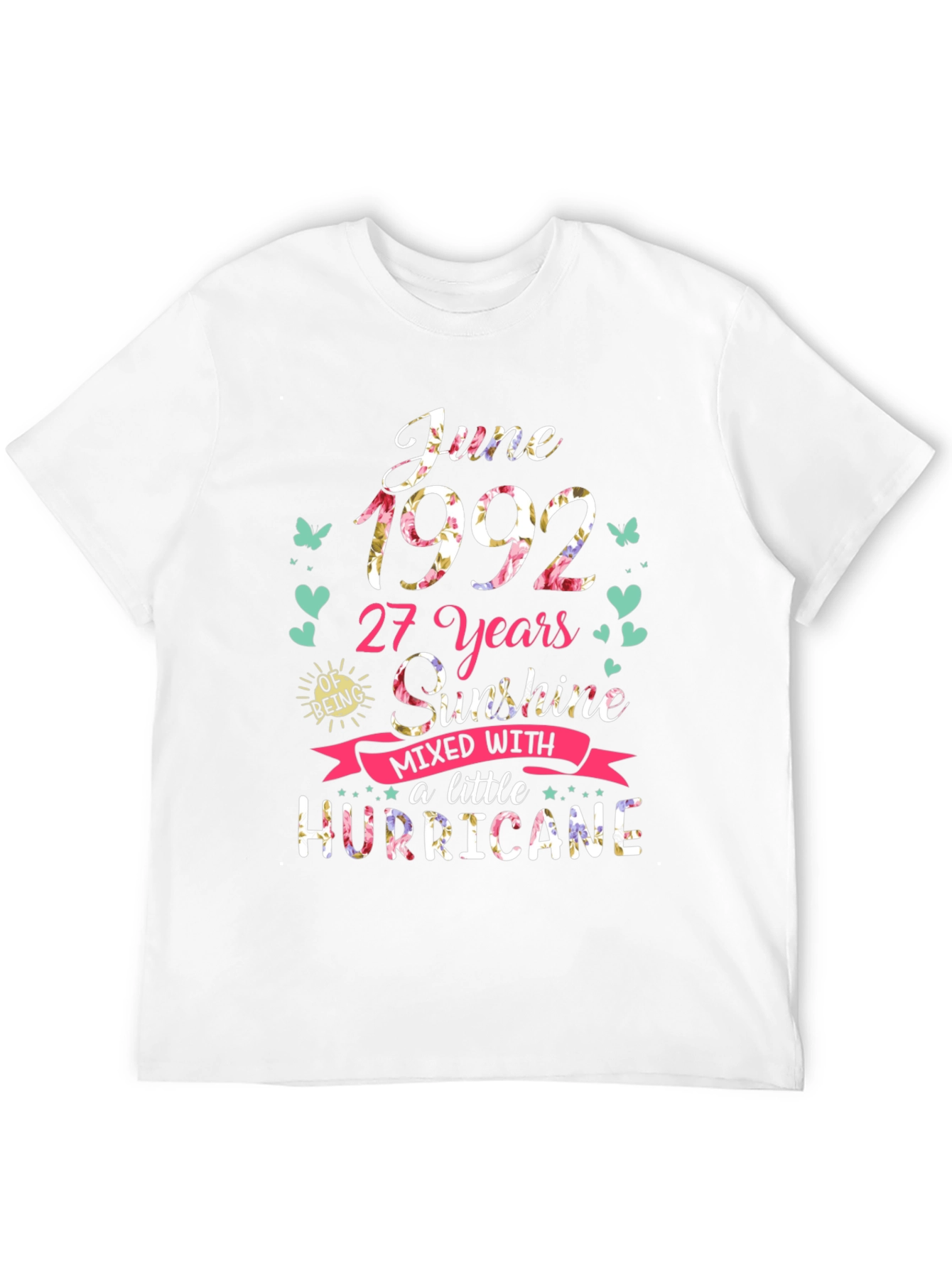 June 1992 Birthday Sunshine Hurricane T-Shirt
