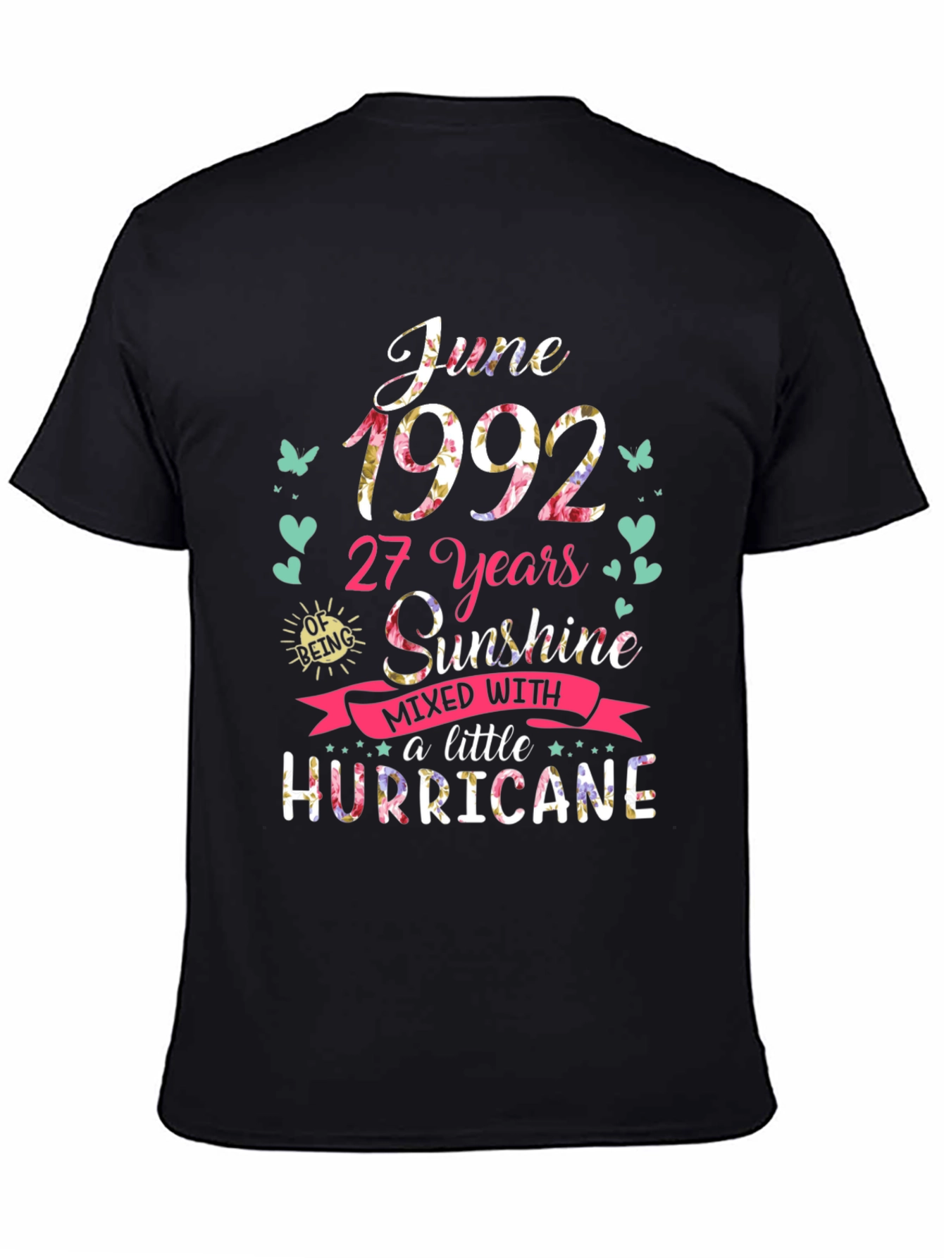 June 1992 Birthday Sunshine Hurricane T-Shirt