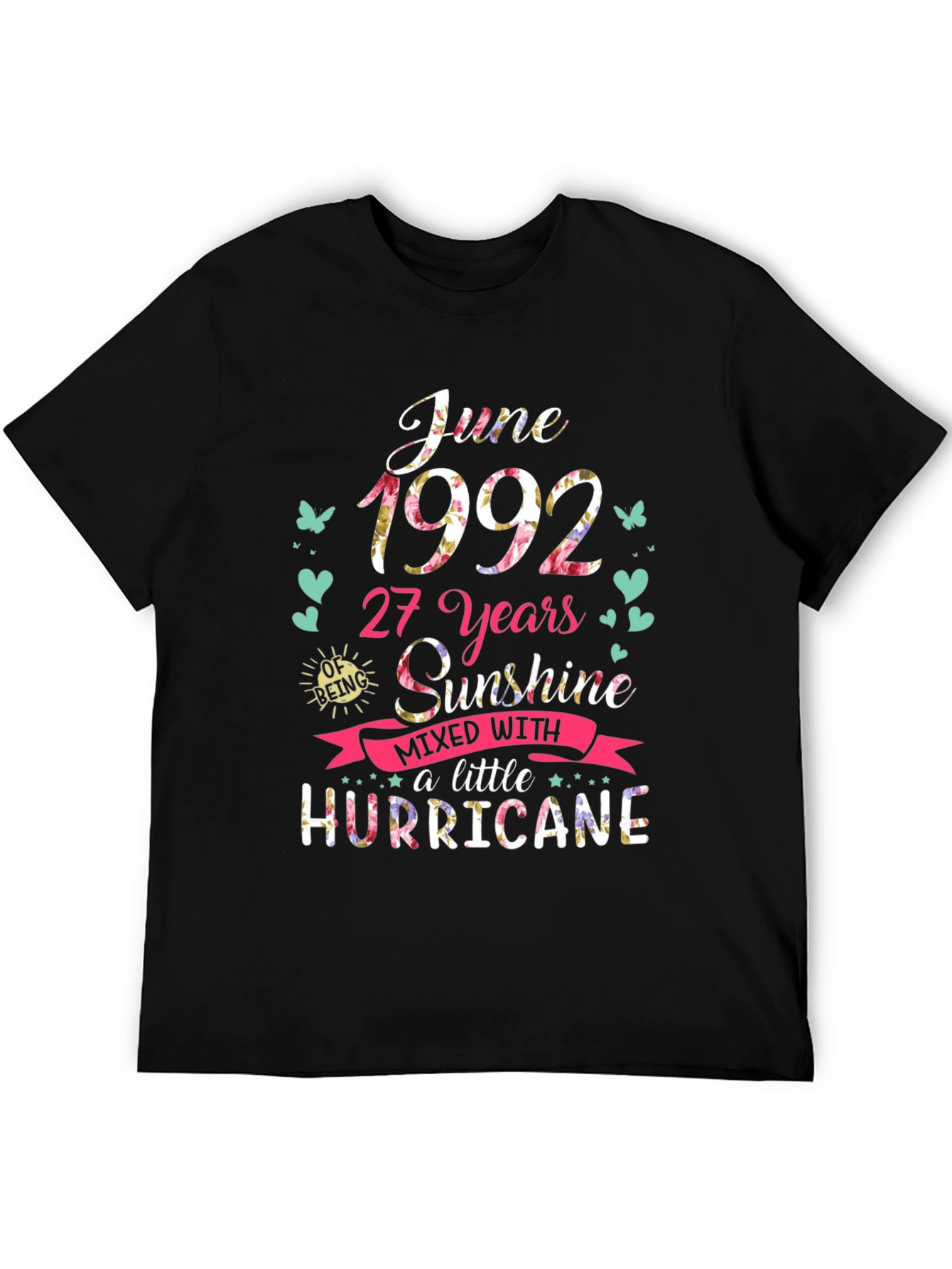 June 1992 Birthday Sunshine Hurricane T-Shirt