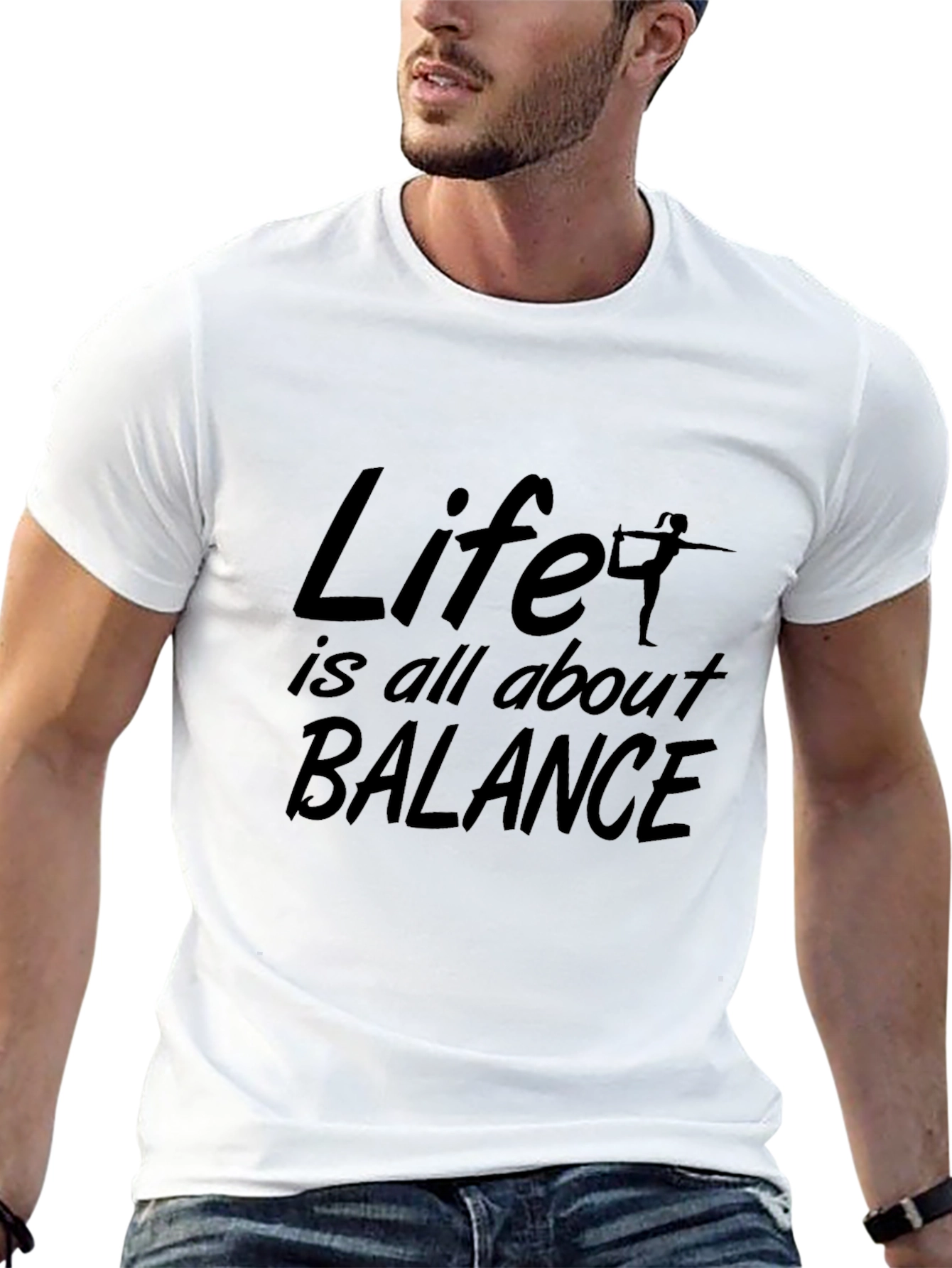 Life is Balance T-Shirt - Yoga Inspired Cotton Tee