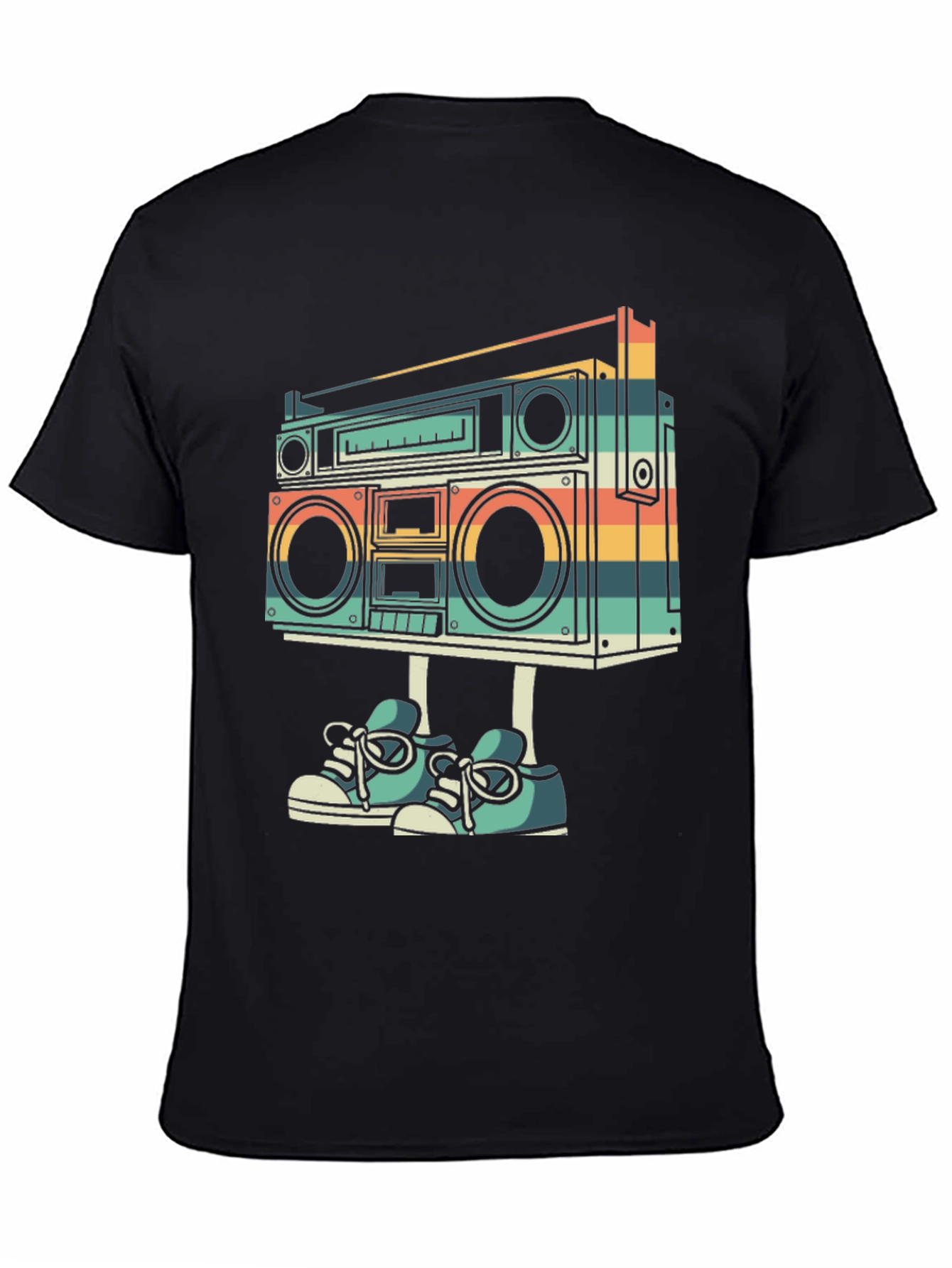 Retro Boombox with Shoes Graphic T-Shirt