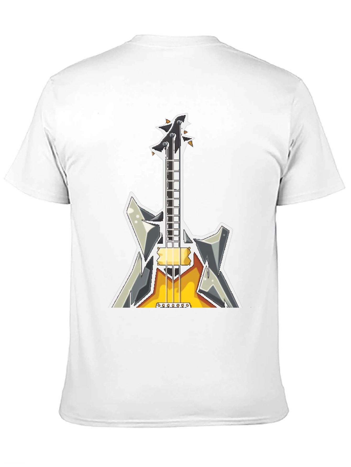 Electric Guitar Graphic T-Shirt - Black