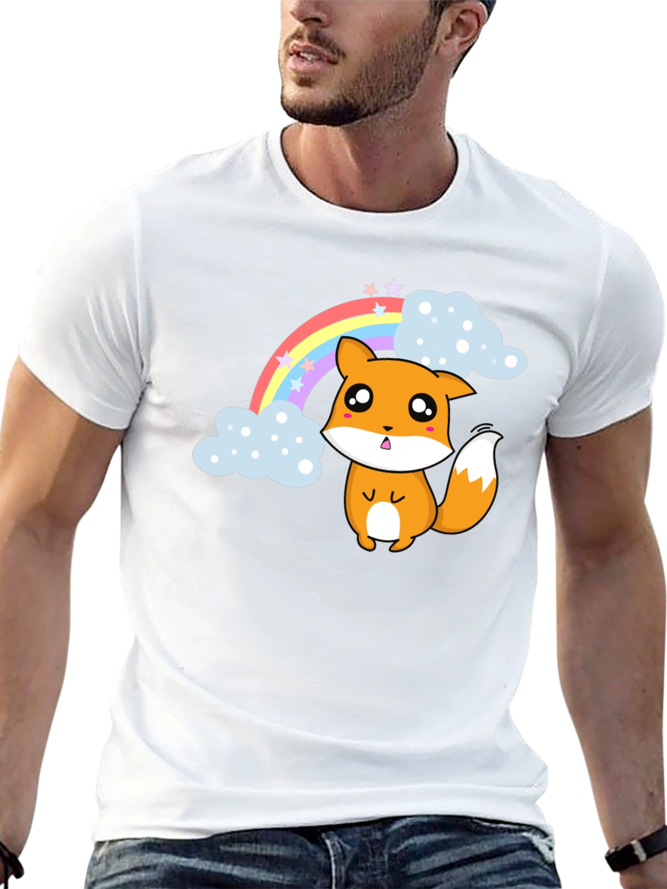 Kawaii Fox Rainbow T-Shirt - Cute & Comfy