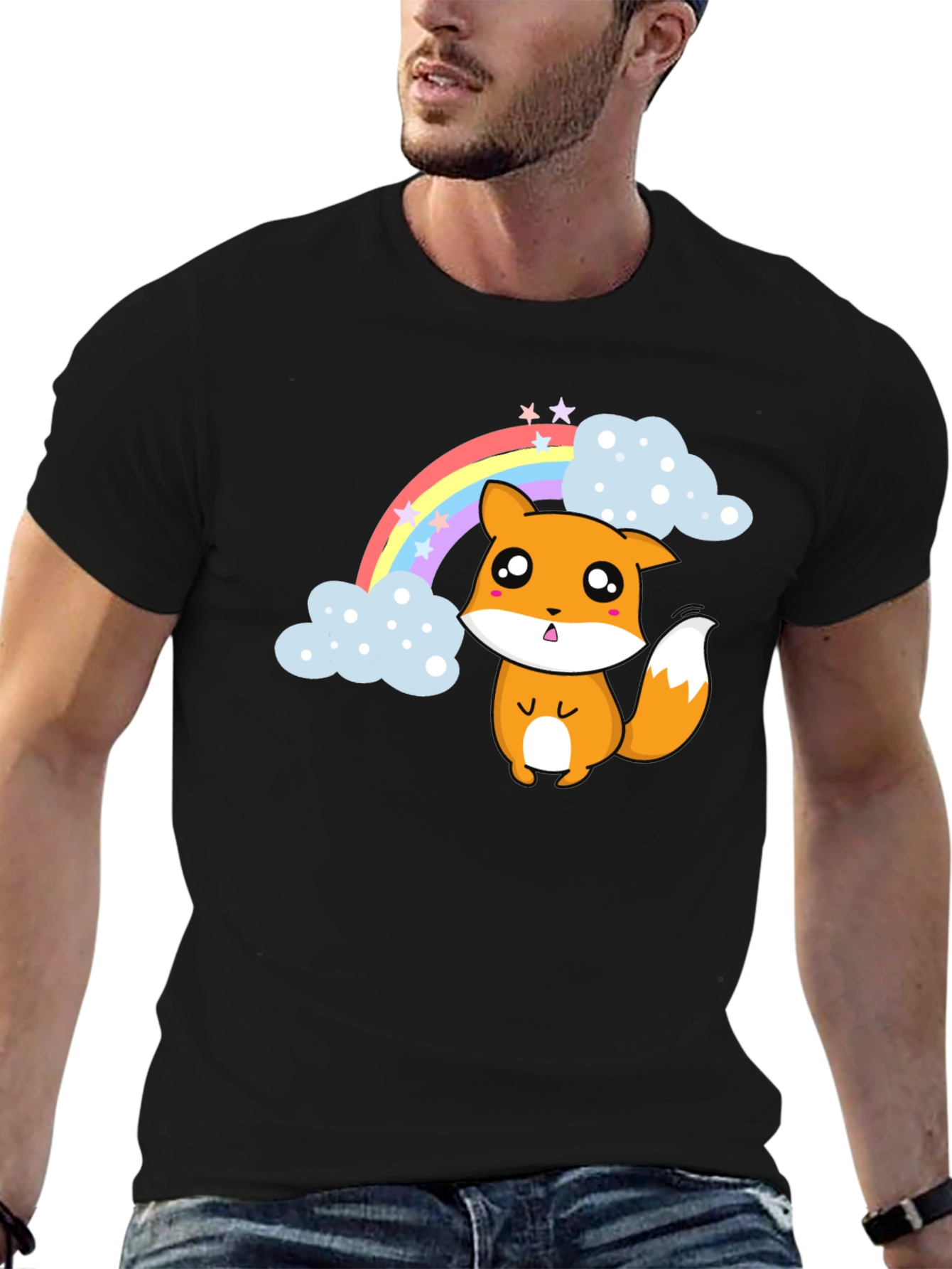 Kawaii Fox Rainbow T-Shirt - Cute & Comfy