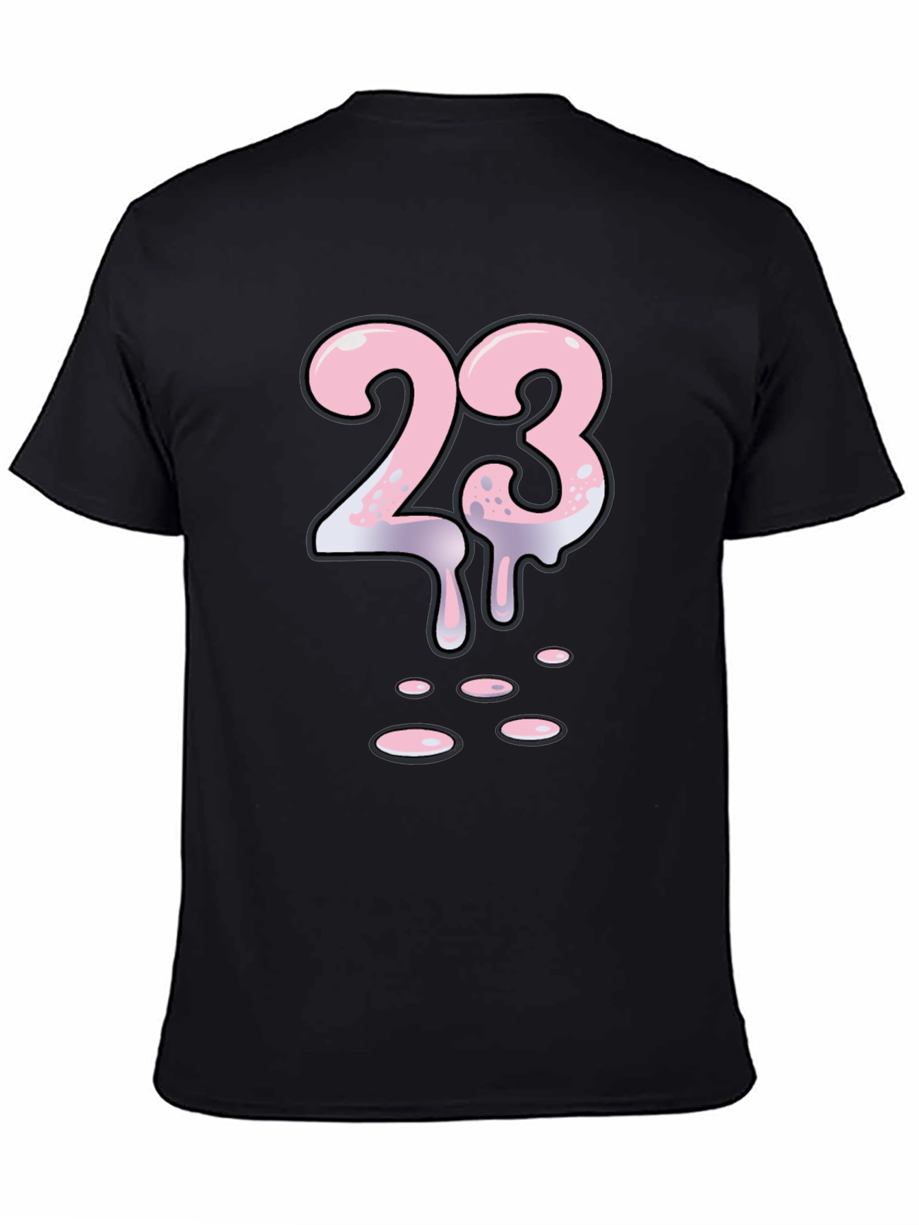 Mens Black T-Shirt with 23 Design
