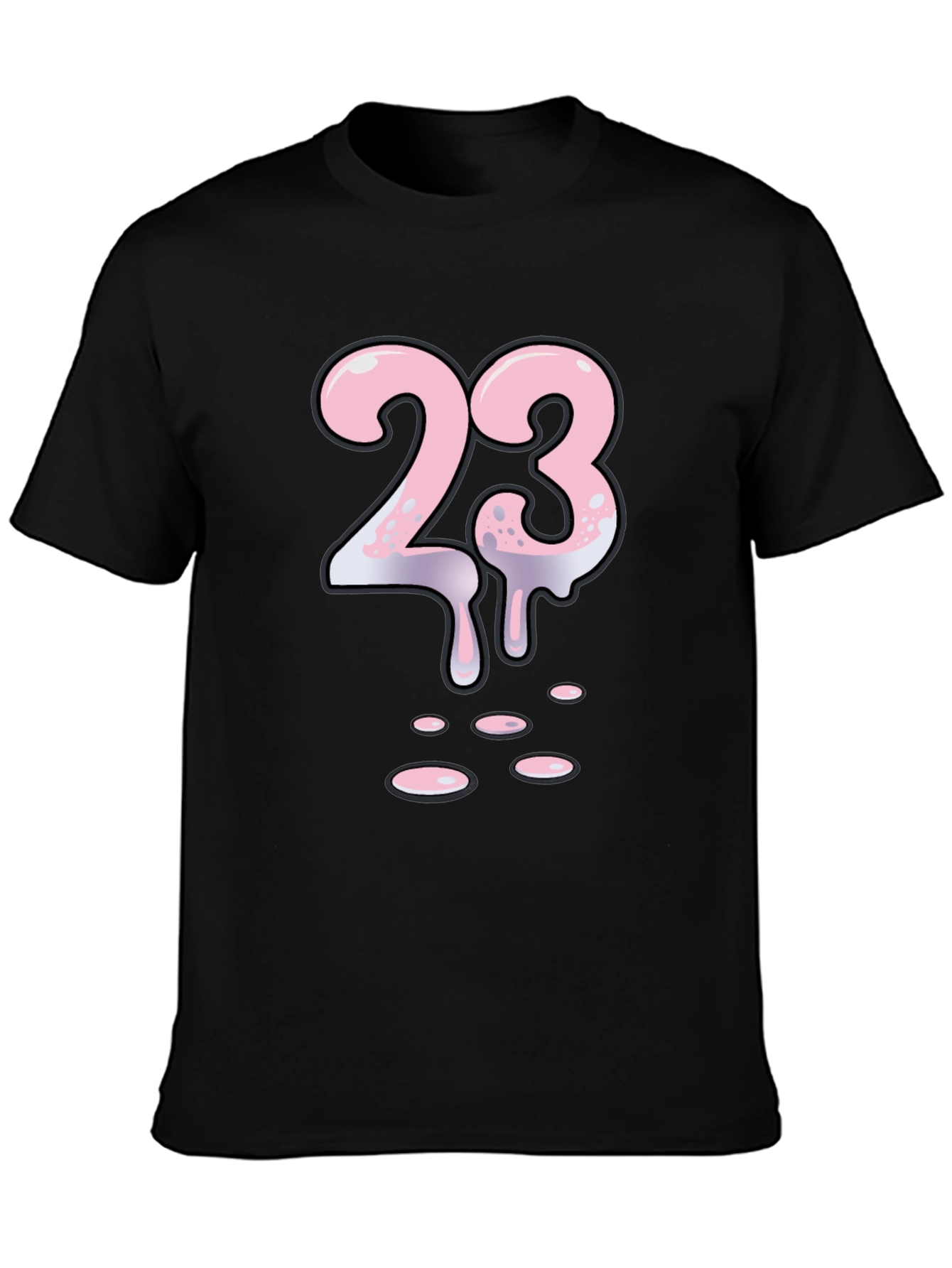 Mens Black T-Shirt with 23 Design