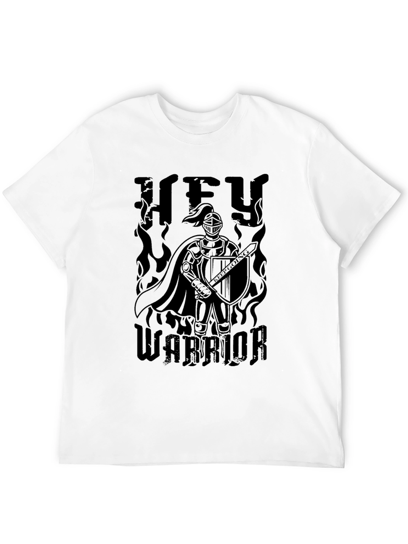 Hey Warrior Black Graphic T-Shirt