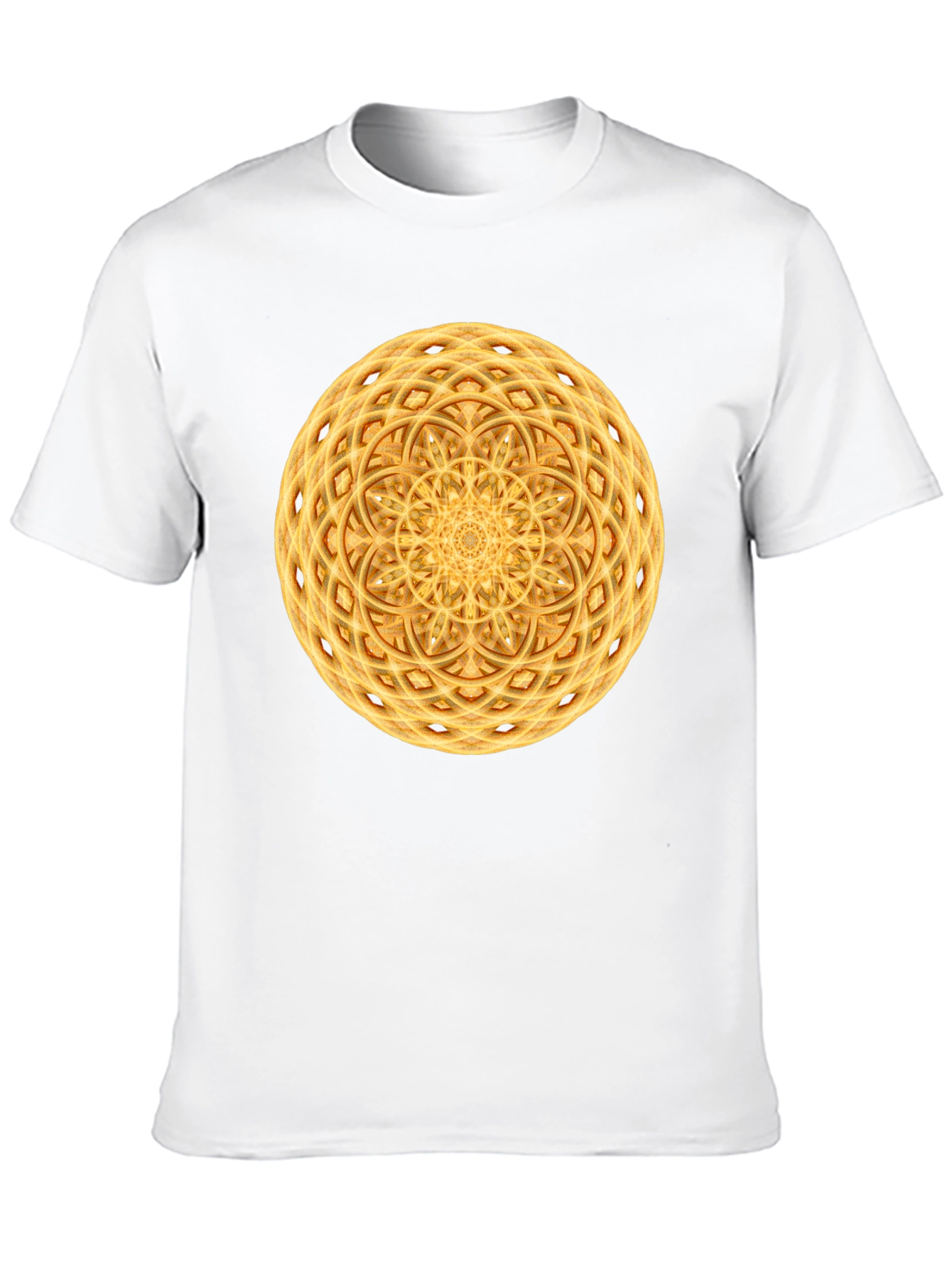 Geometric Mandala Graphic Print Black T-Shirt