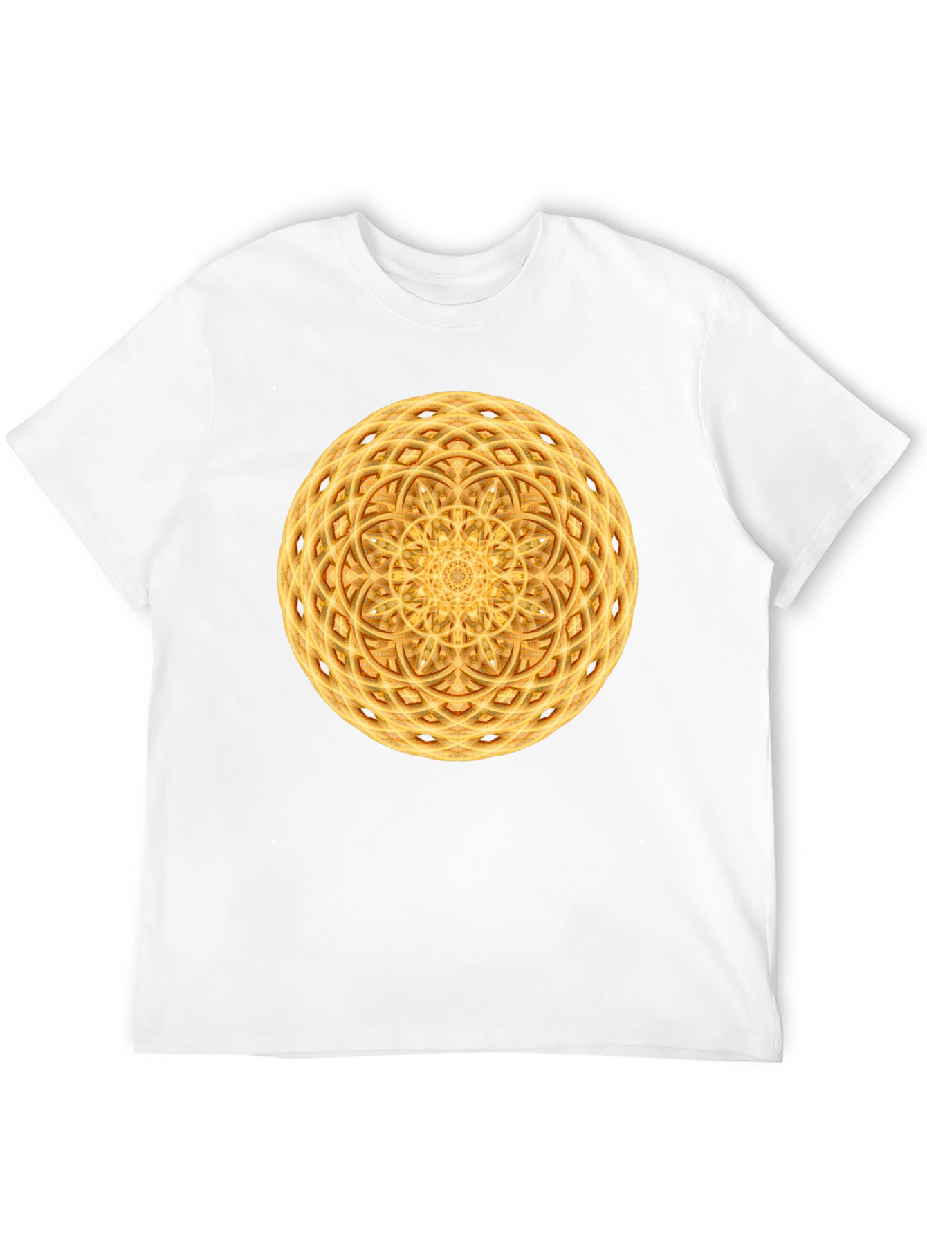 Geometric Mandala Graphic Print Black T-Shirt