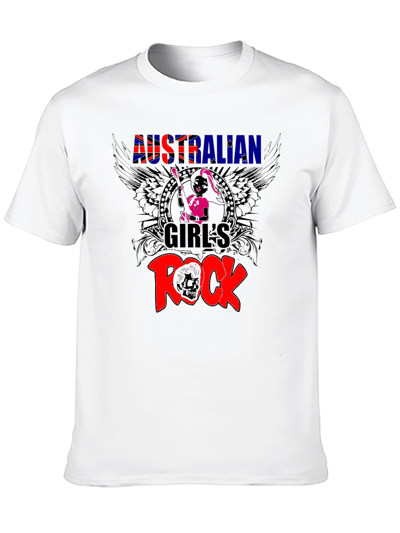 Australian Girls Rock Black T-Shirt