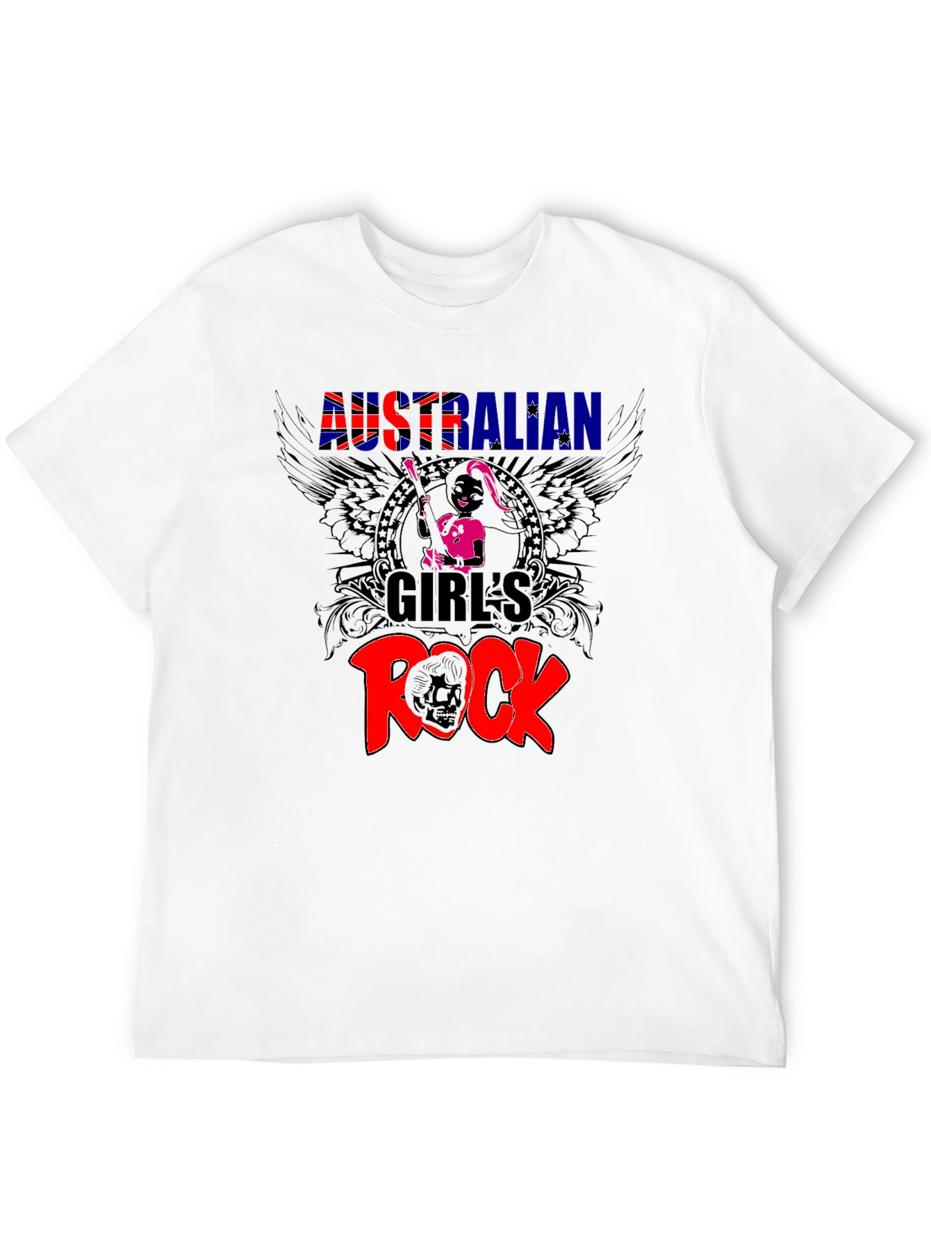 Australian Girls Rock Black T-Shirt
