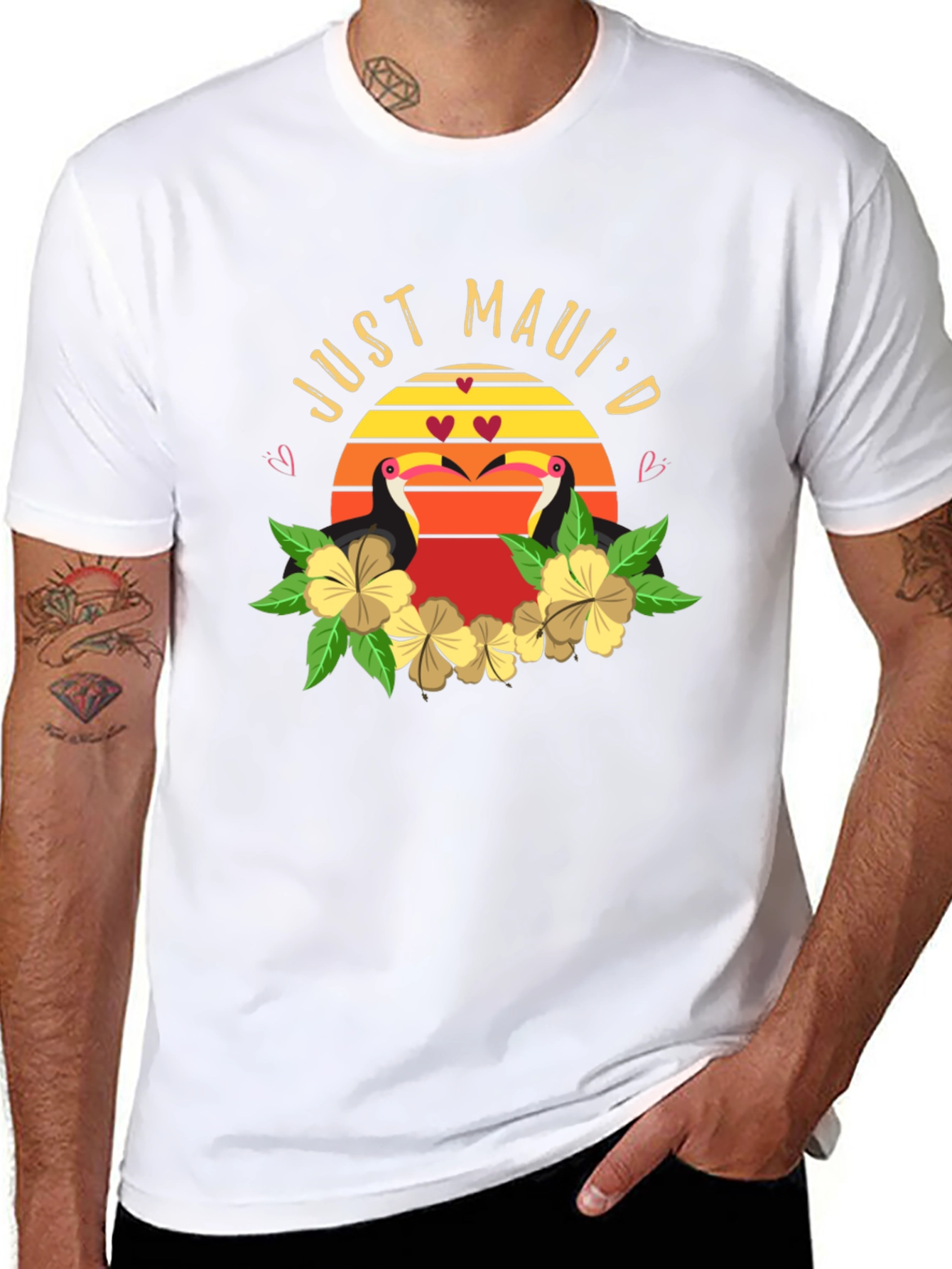 Just Mauid T-Shirt - Tropical Toucan Design