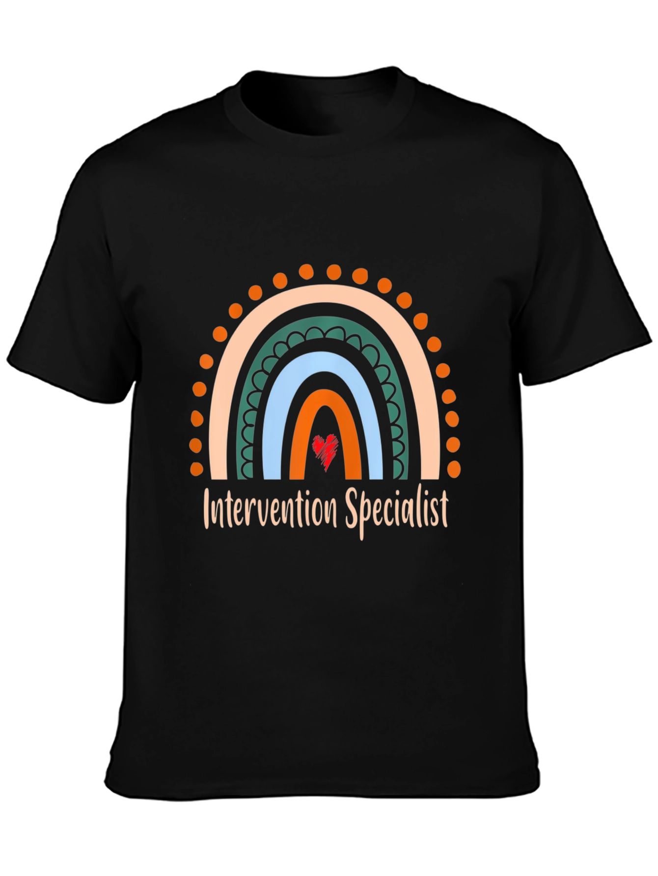 Intervention Specialist Rainbow Graphic T-Shirt