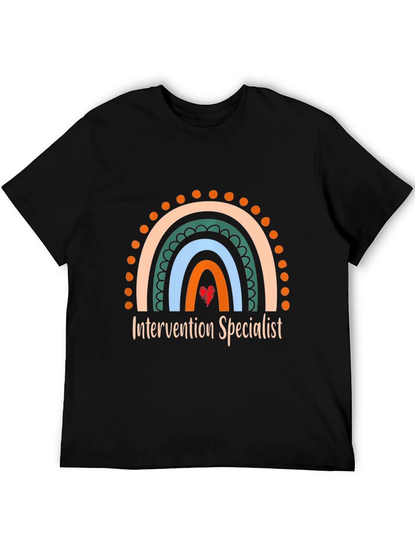 Intervention Specialist Rainbow Graphic T-Shirt