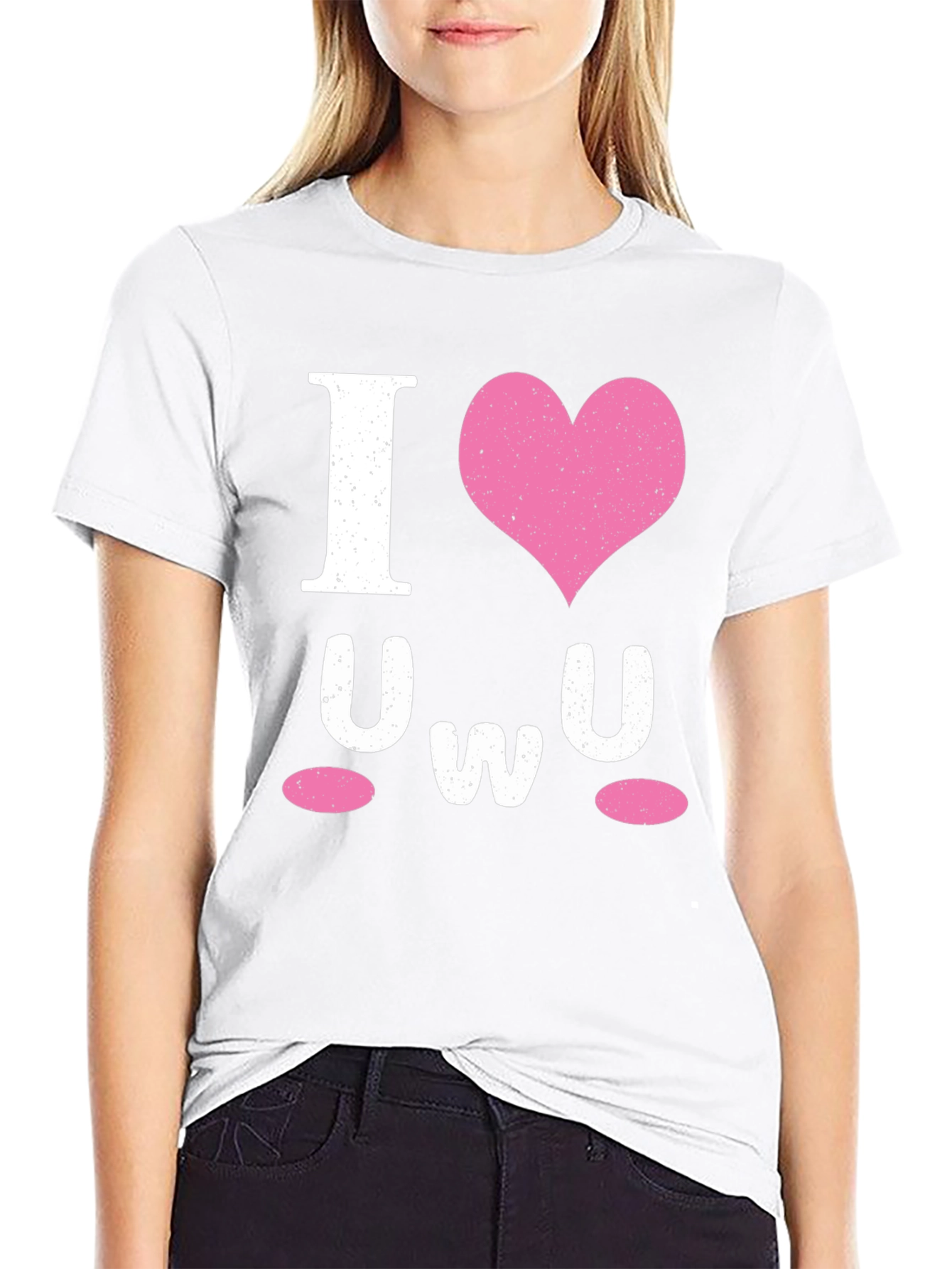 I Heart UWU Black Graphic Tee