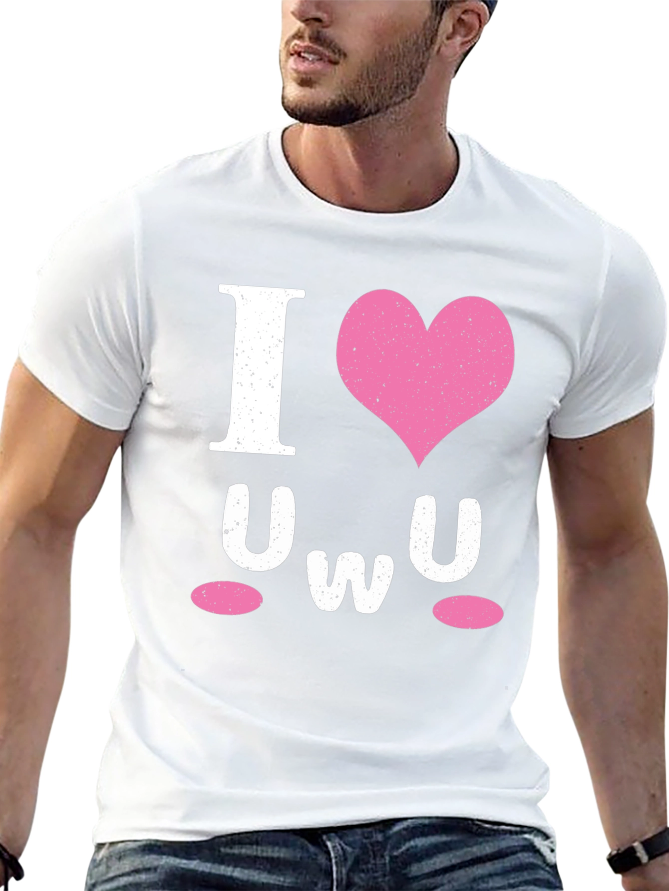 I Heart UWU Black Graphic Tee
