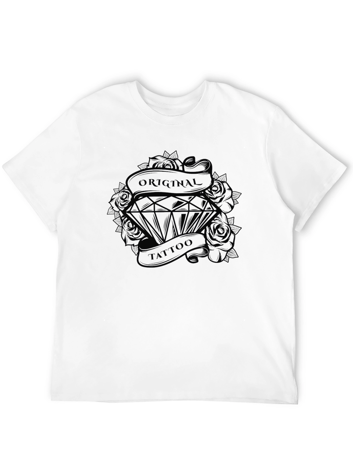 Original Tattoo Diamond Graphic Black T-Shirt